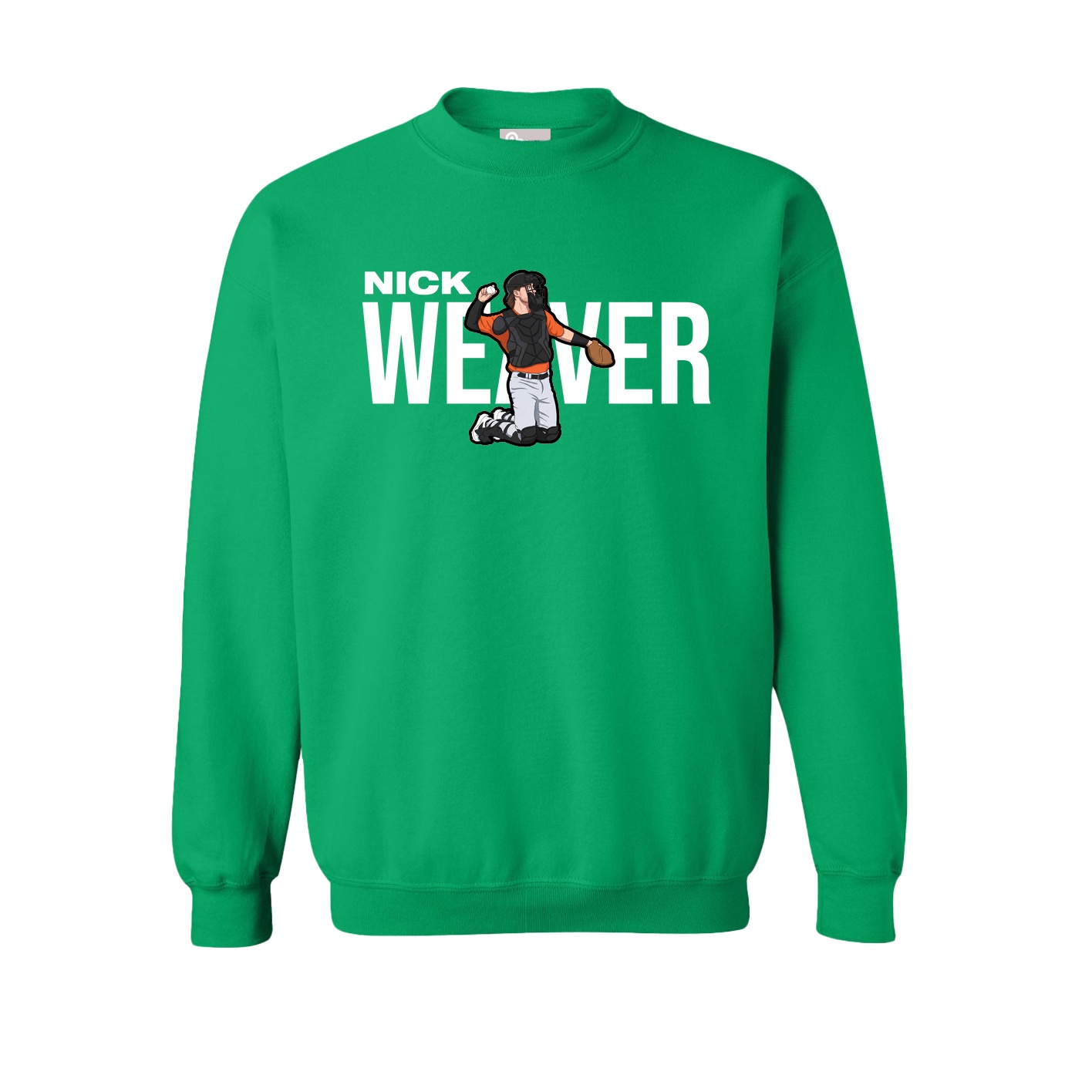 Fleece Crew — Player Name in Green