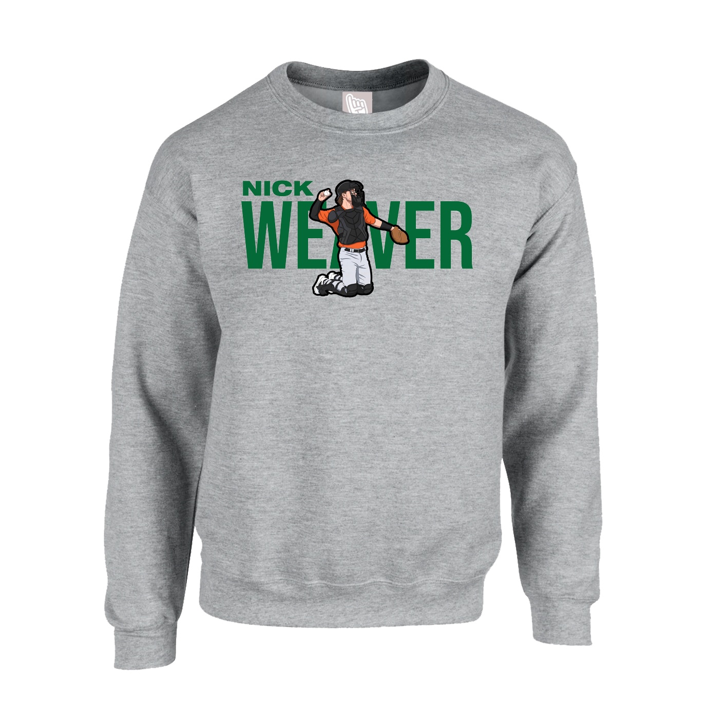 Fleece Crew — Player Name in Grey