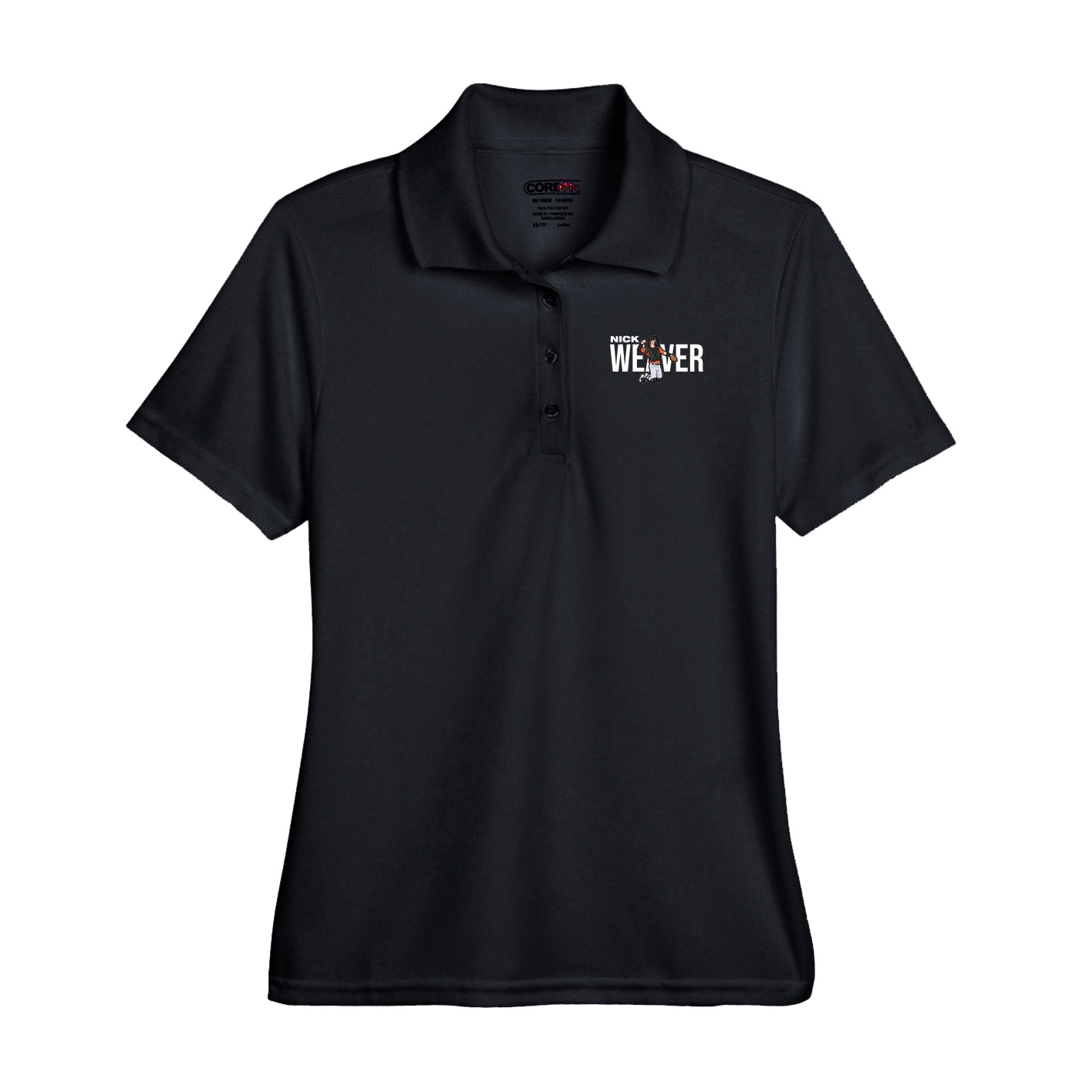 Performance Polo — Player Name in Black