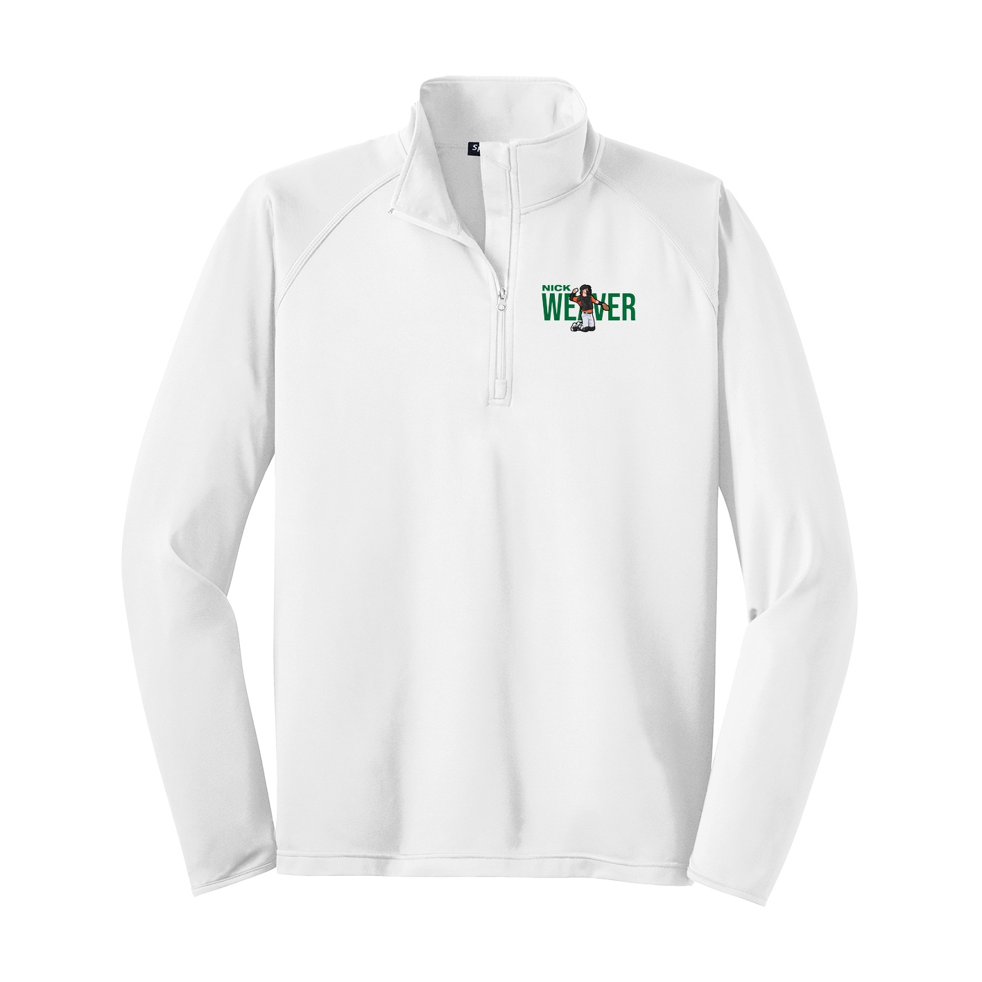 Q-Zip Pullover — Player Name in White