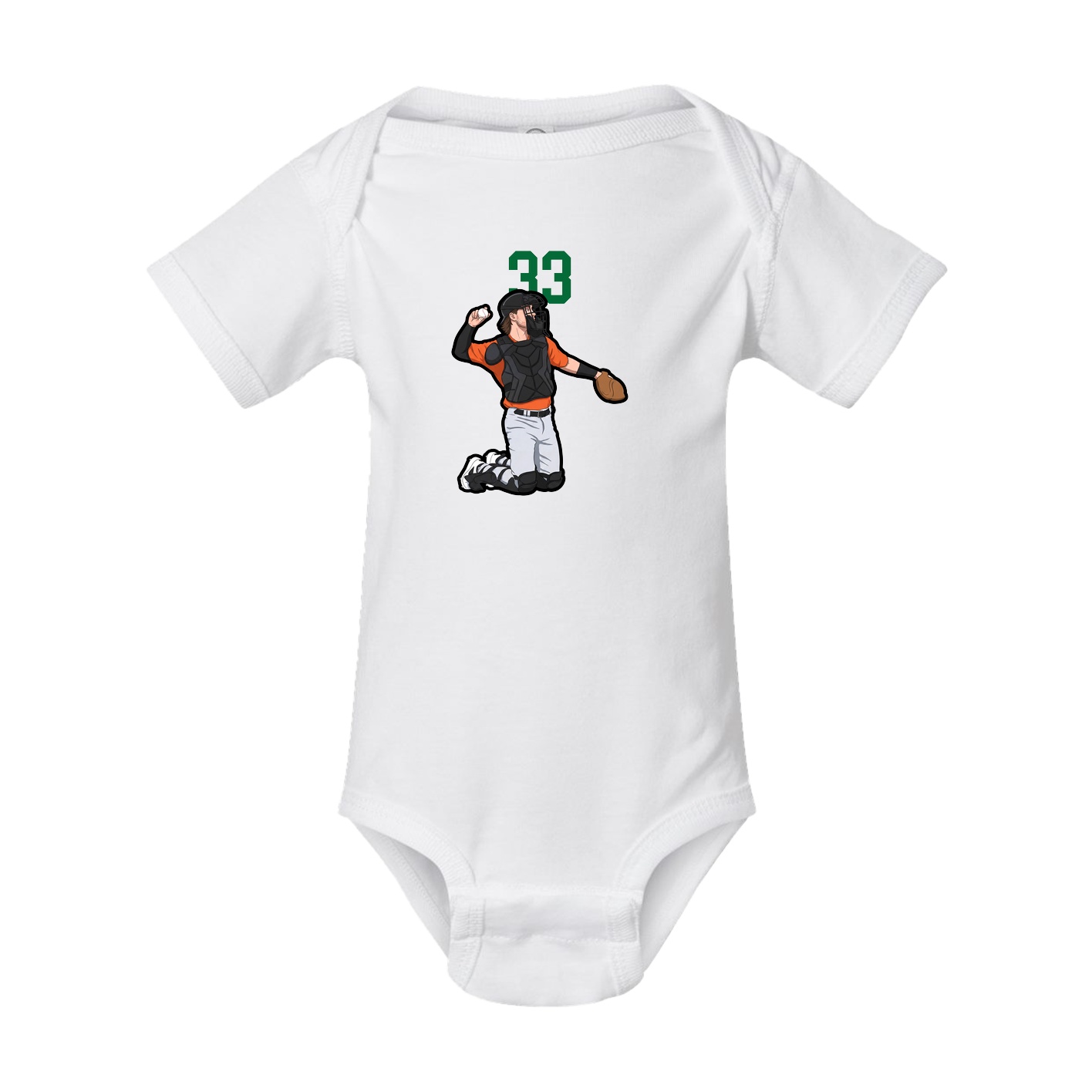 Baby Onesie — Number Top in White