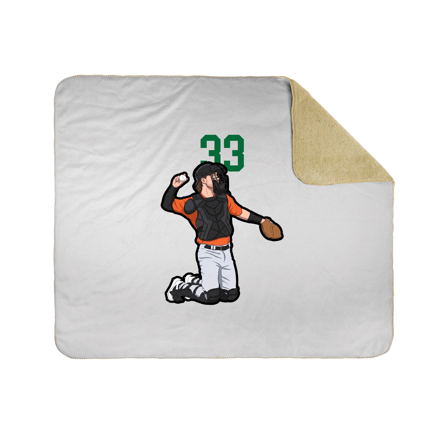 Throw Blanket — Number Top in White