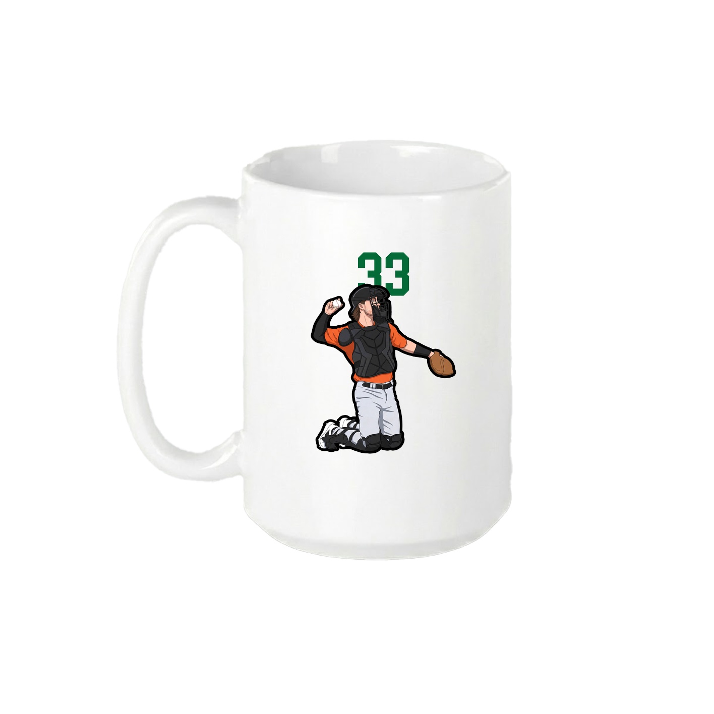 15oz Coffee Mug — Number Top in White