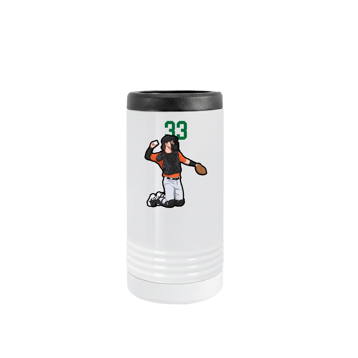 Slim Beverage Holder — Number Top in White