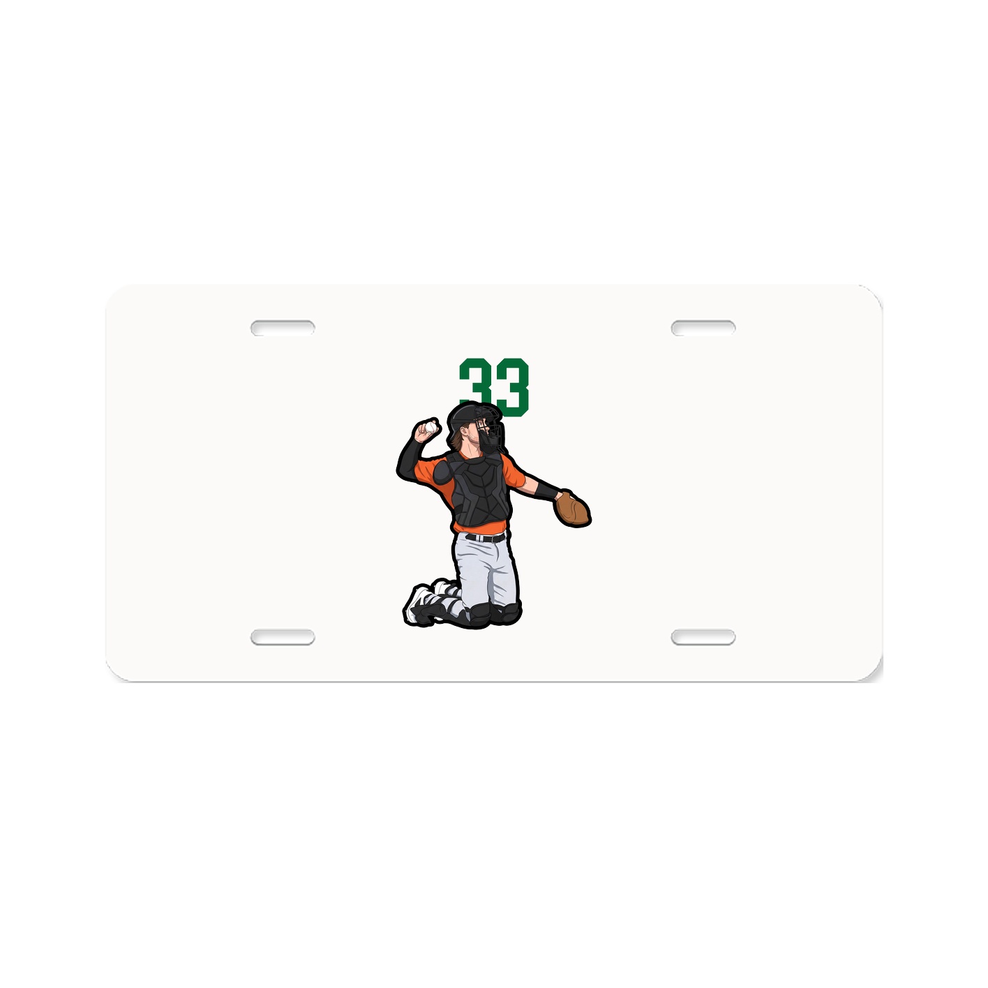 License Plate — Number Top in Classic