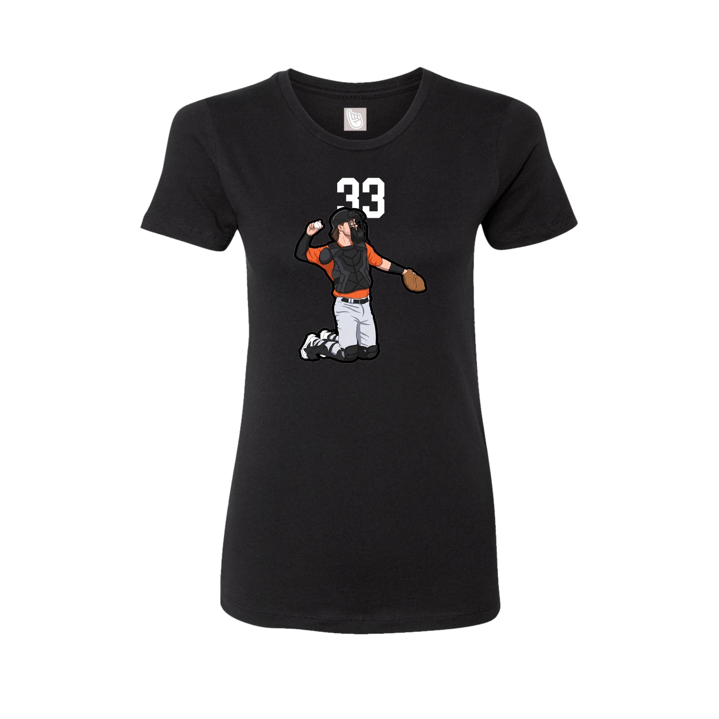 Womens Tee — Number Top in Black