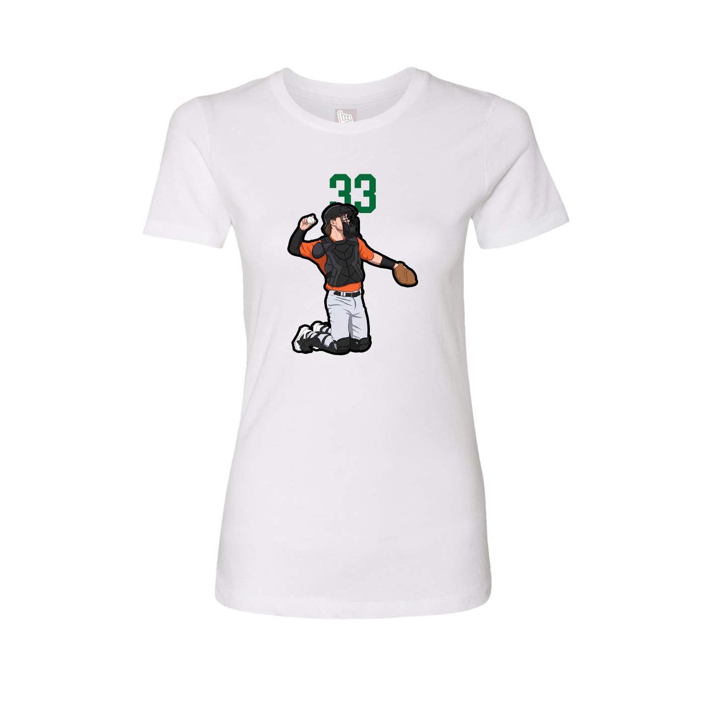 Womens Tee — Number Top in White