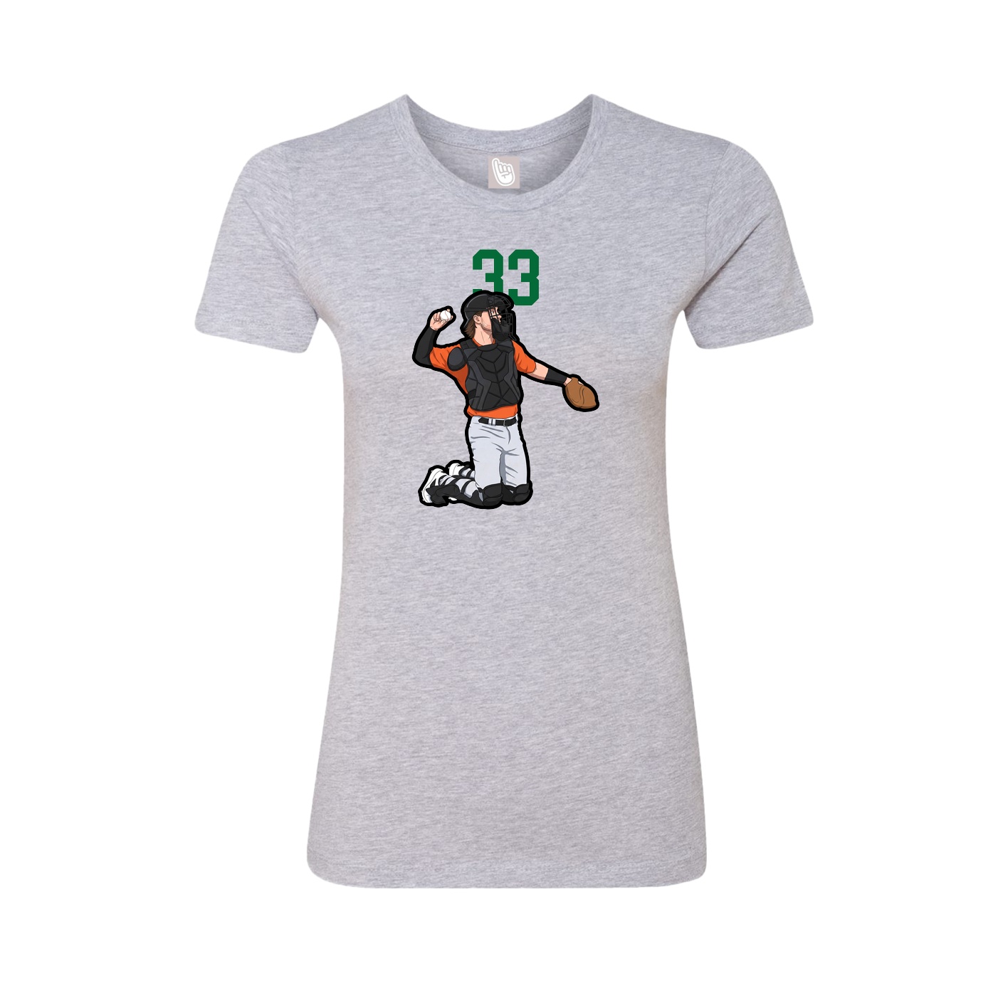 Womens Tee — Number Top in Grey