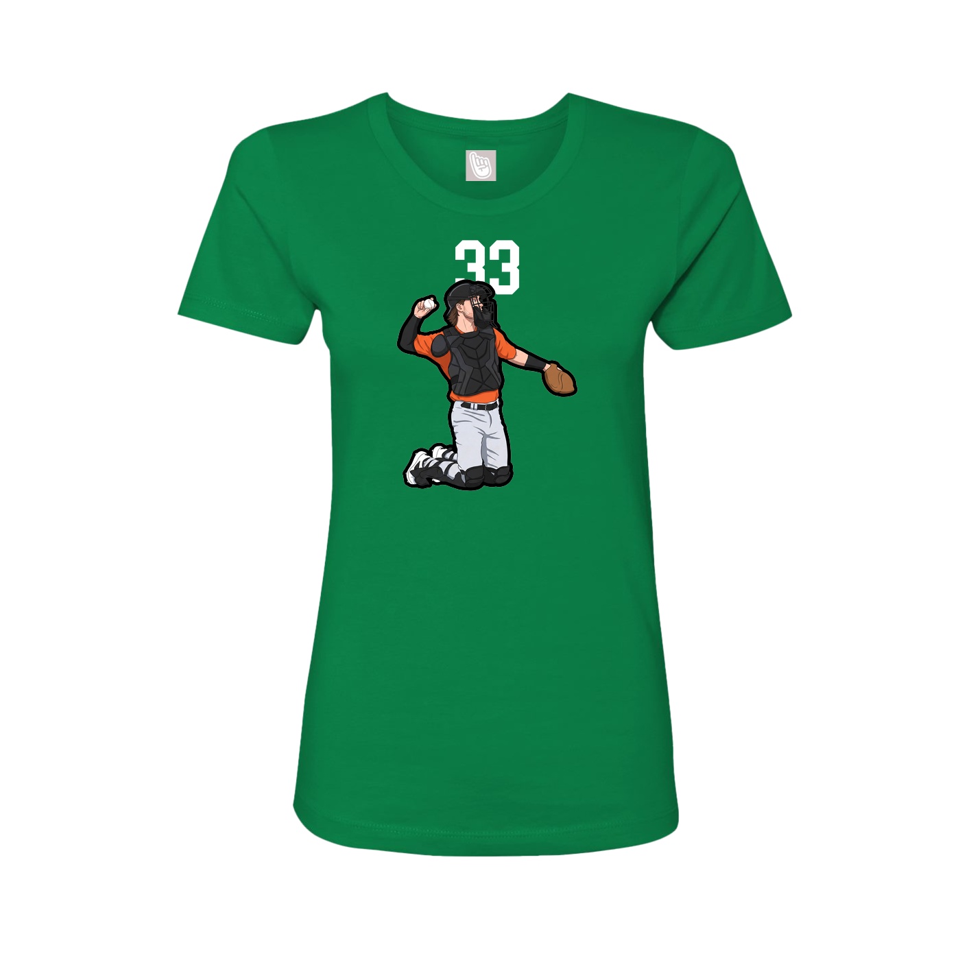 Womens Tee — Number Top in Green