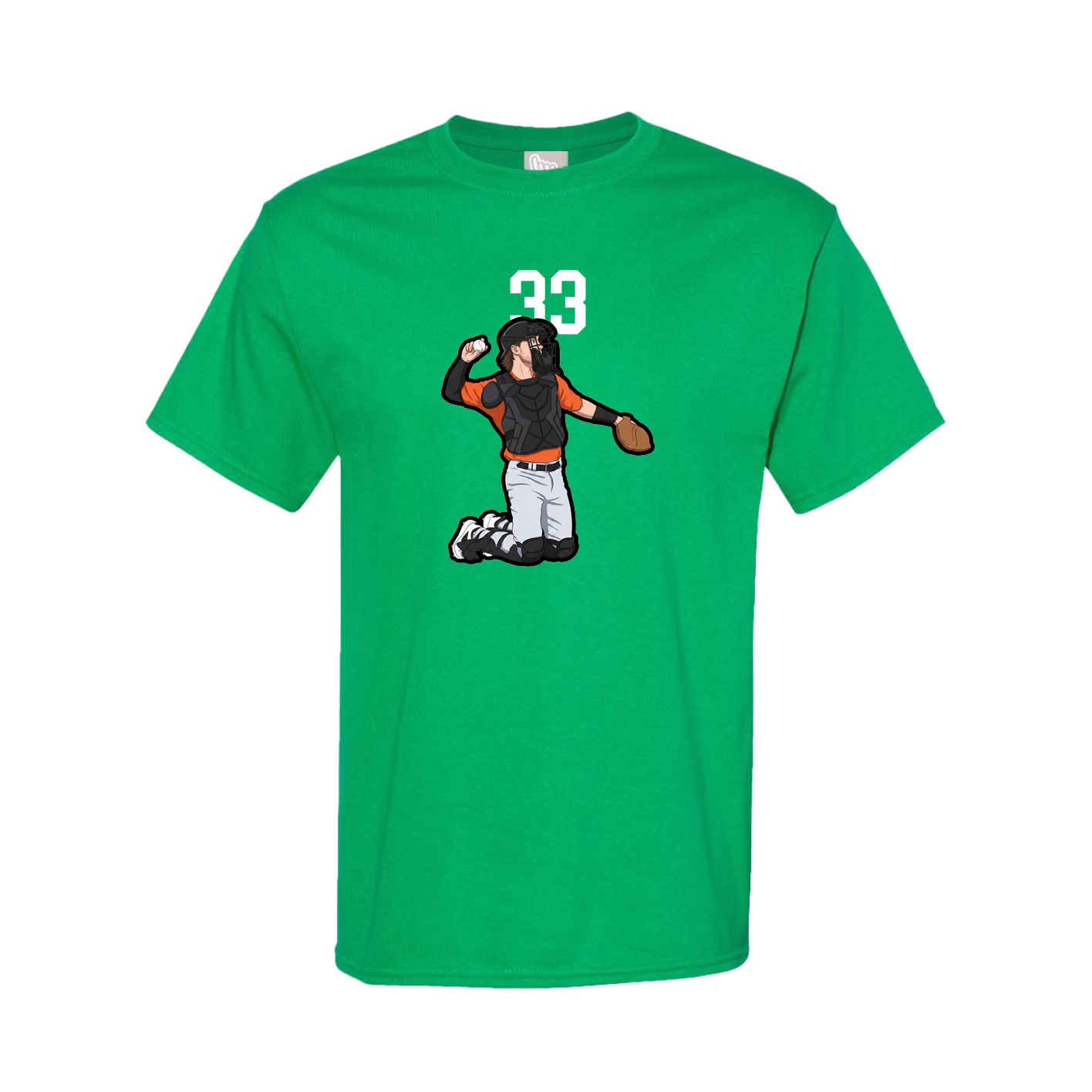 Youth Tee — Number Top in Green