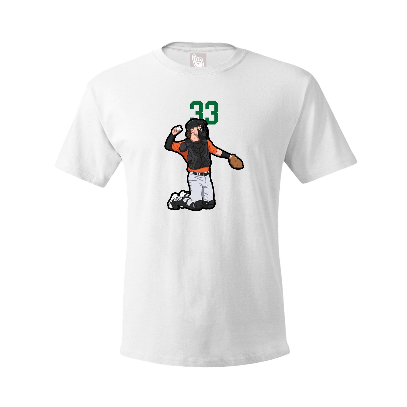 Youth Tee — Number Top in White