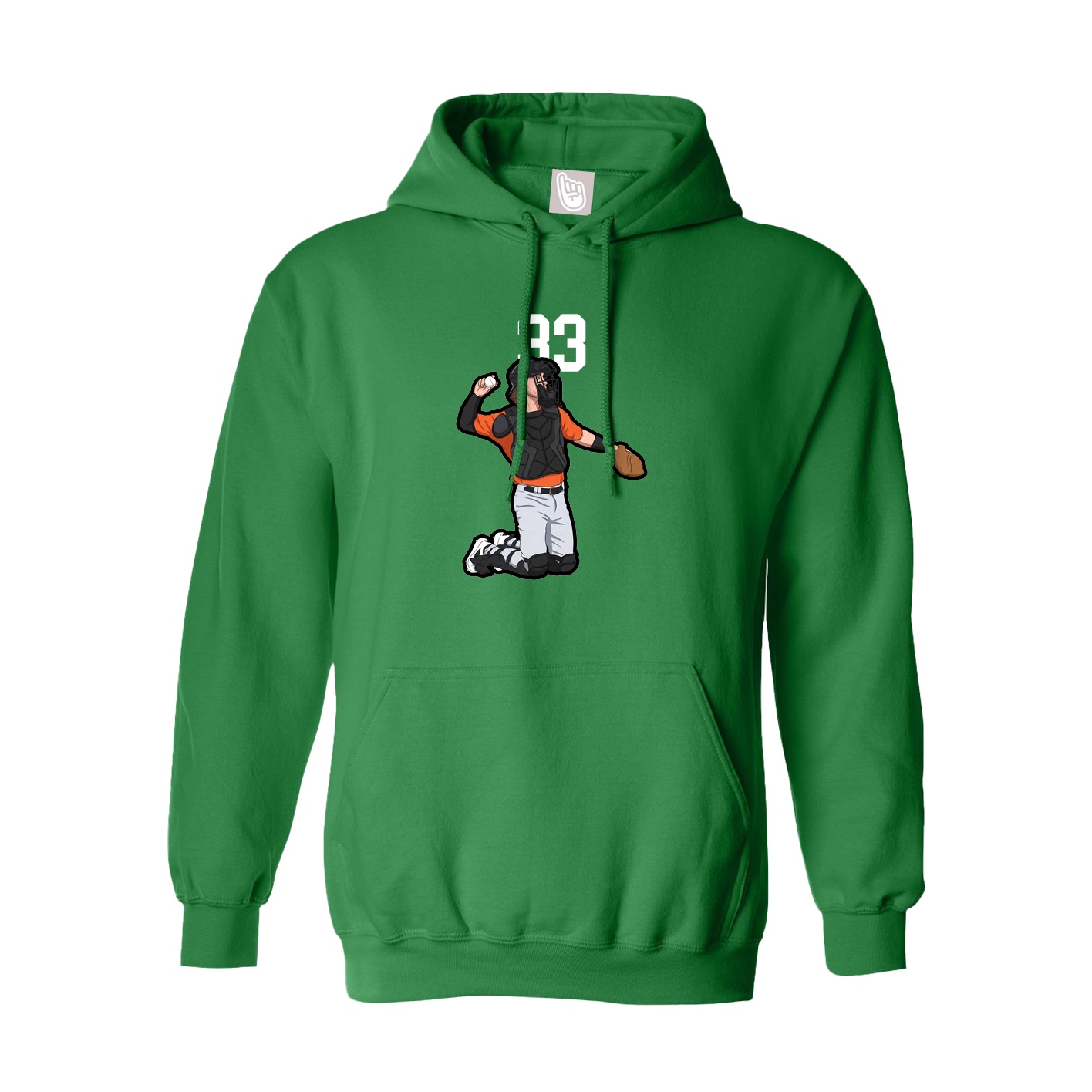 Youth Hoodie — Number Top in Green
