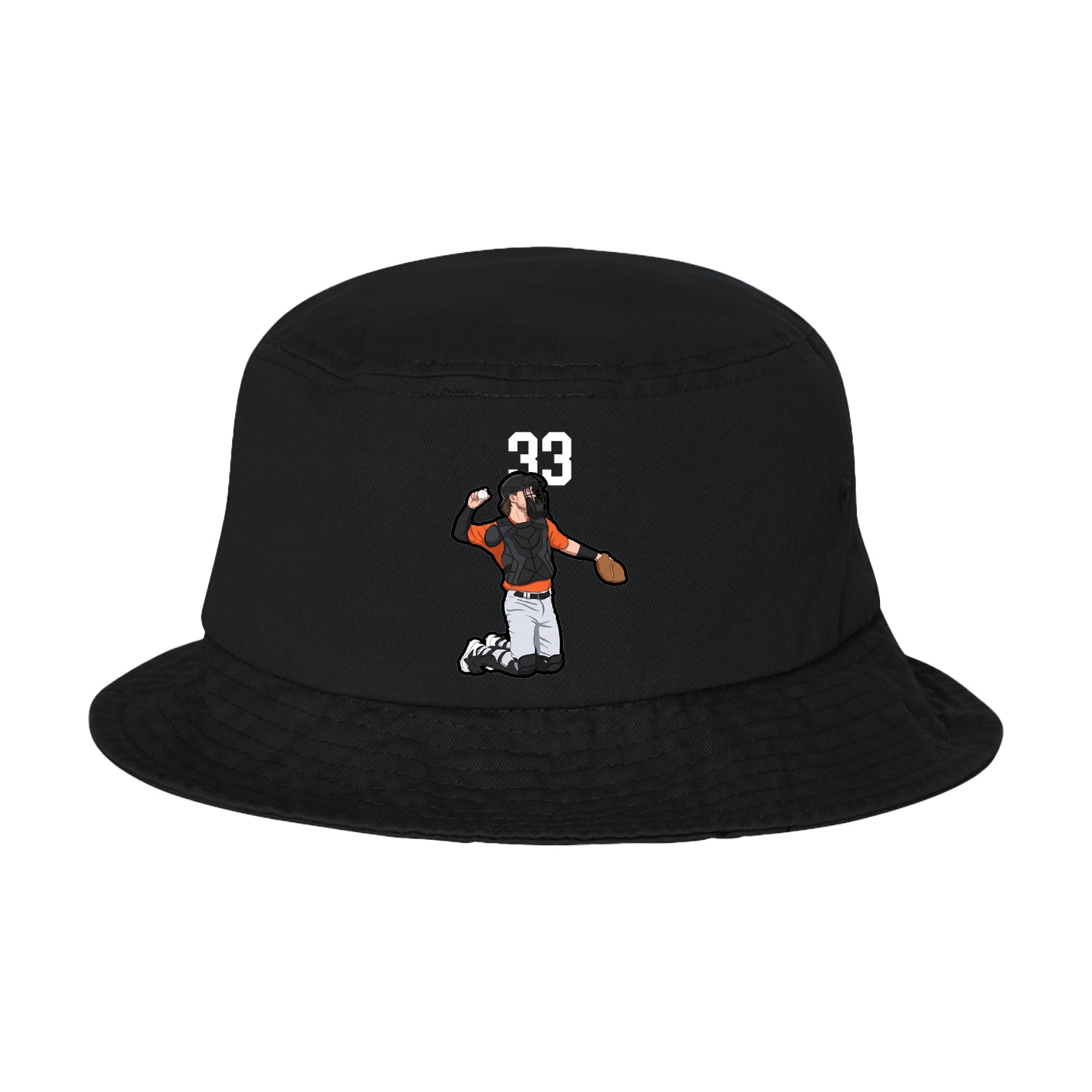 Bucket Cap — Number Top in Black