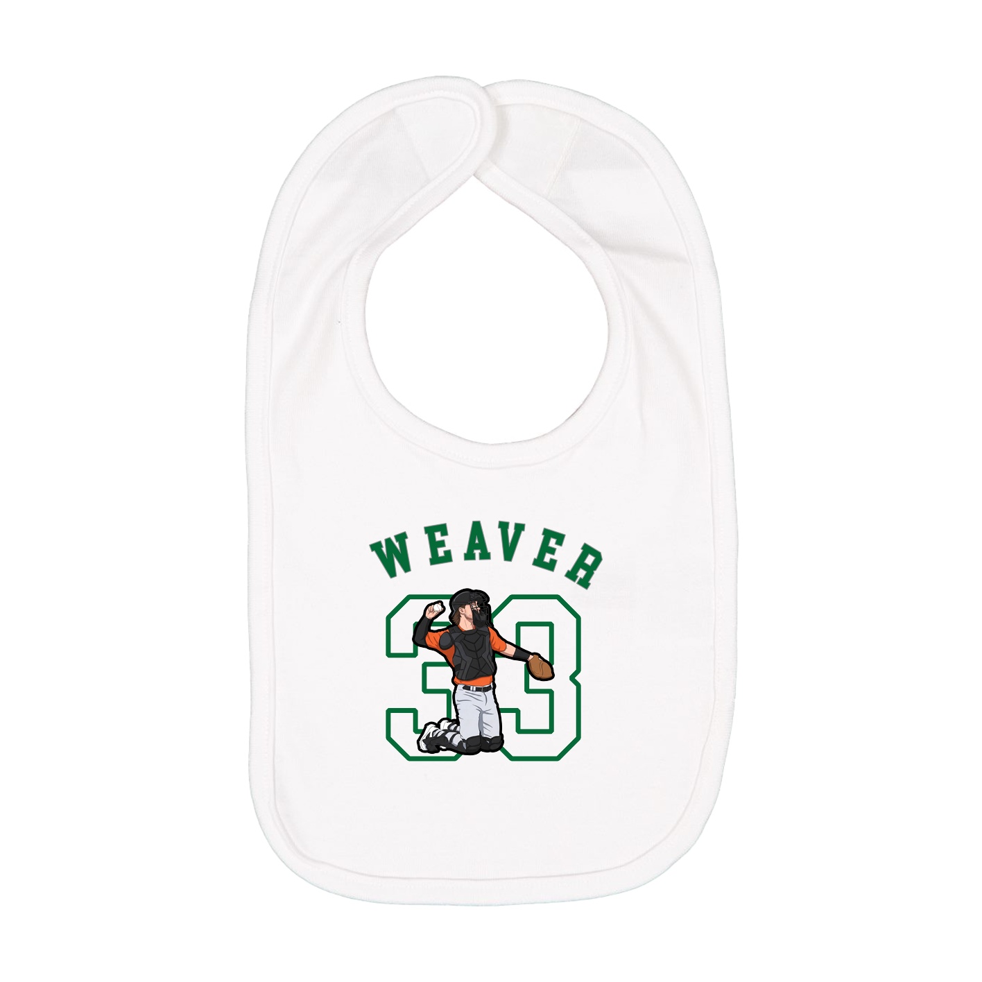 Infant Bib — Shirsey Arch in White