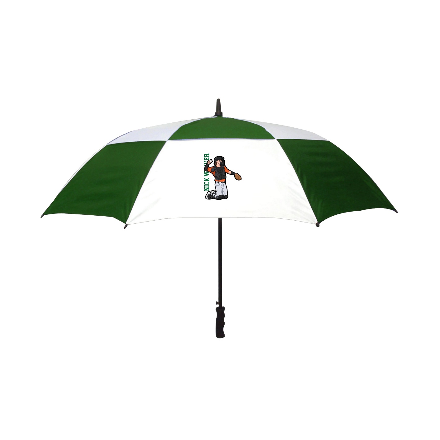 Golf Umbrella — Name Vertical in White
