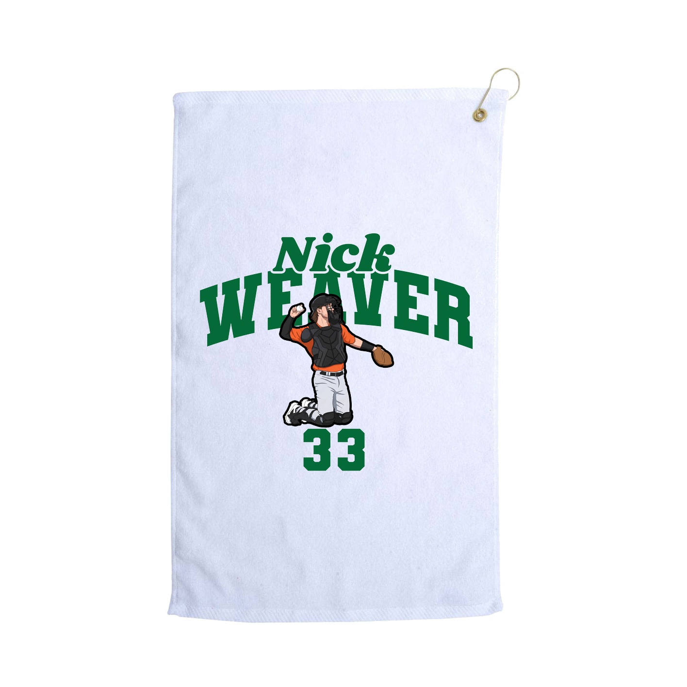 Golf Towel — Signature Arch in White