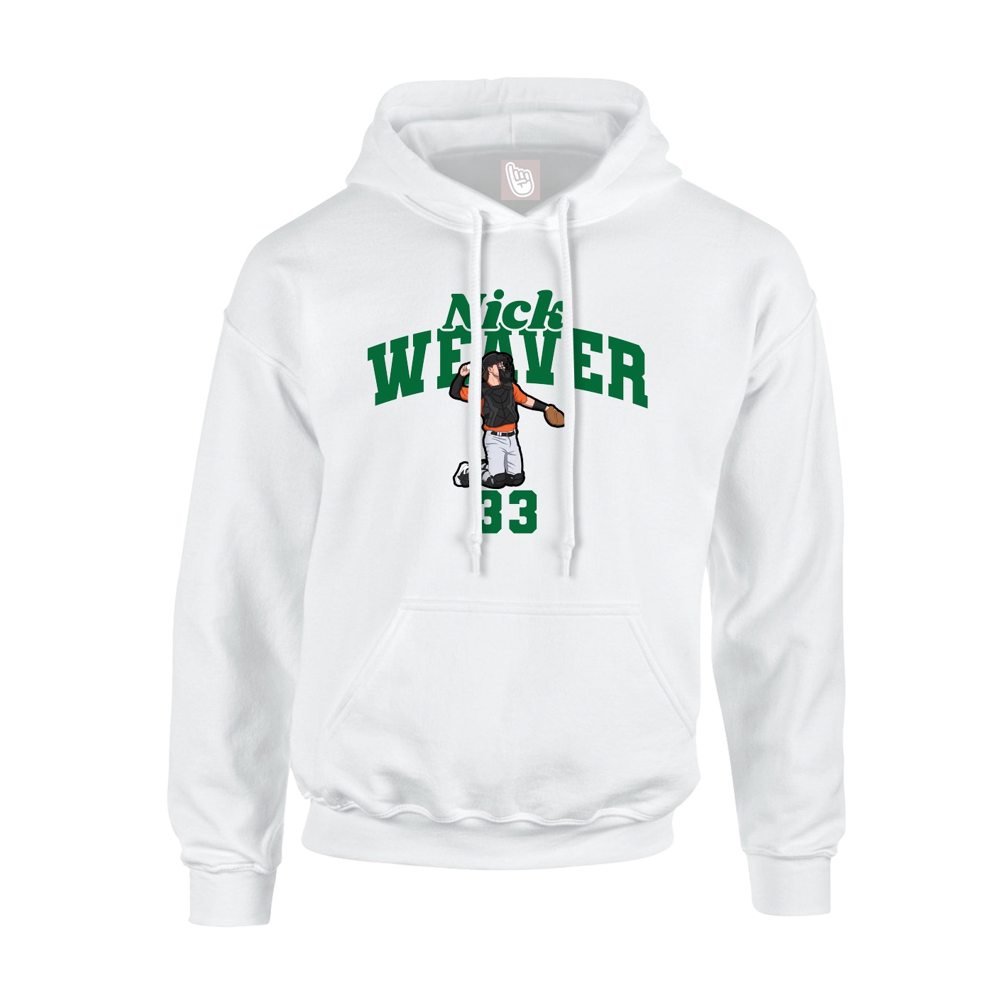 Hoodie — Signature Arch in White