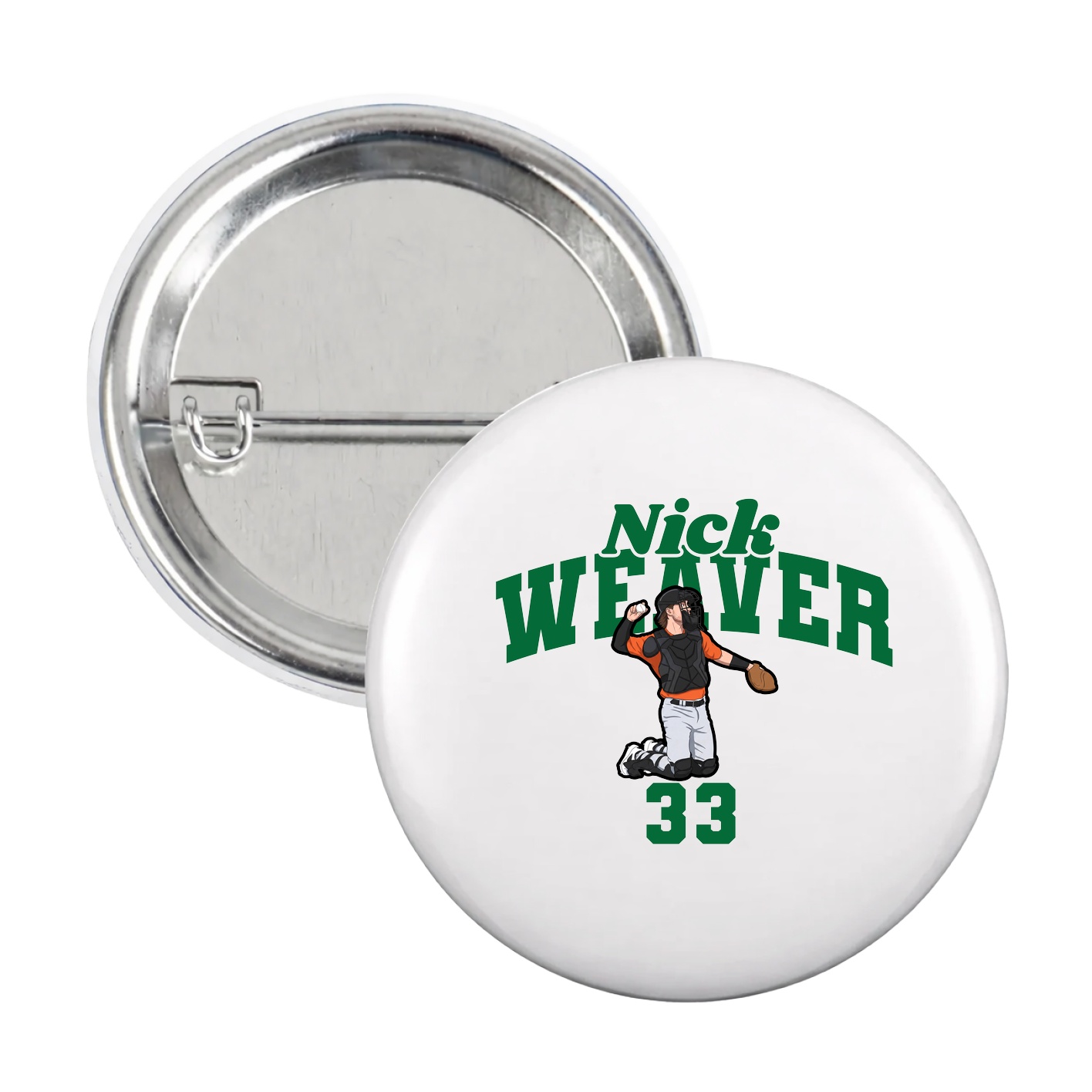 Game Day Button — Signature Arch in White