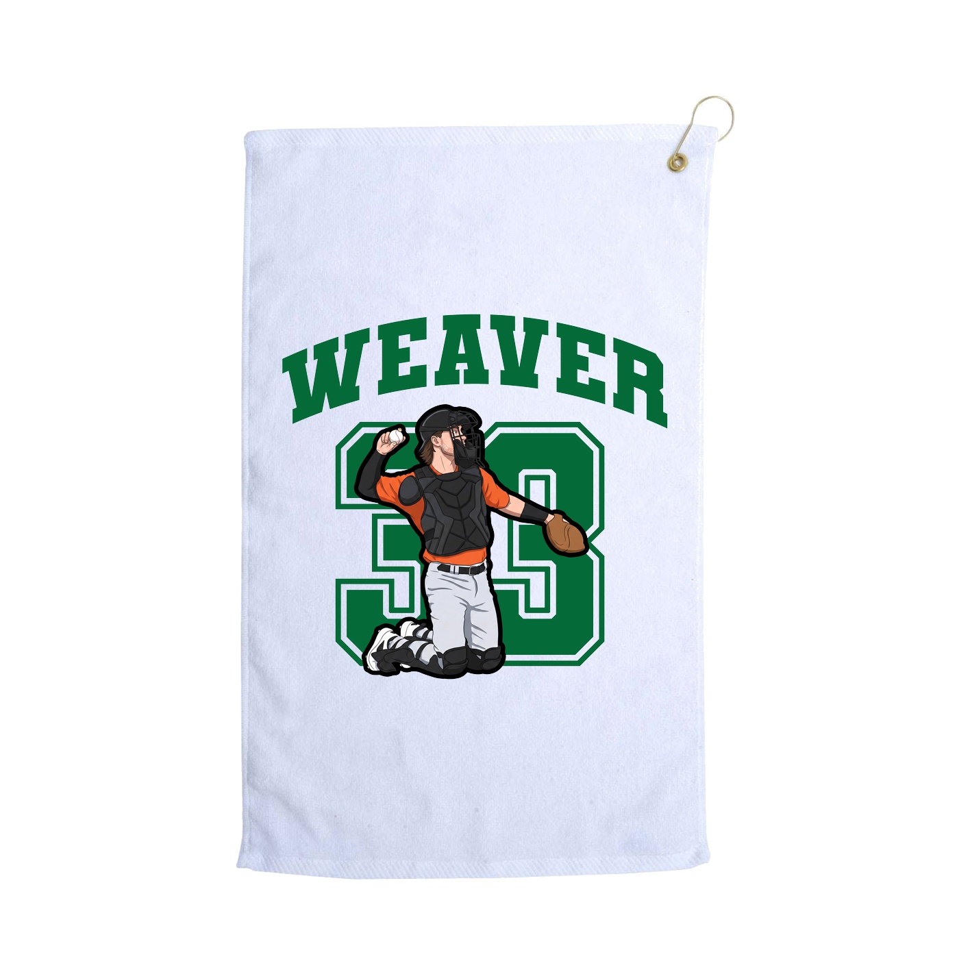 Golf Towel — Number in White