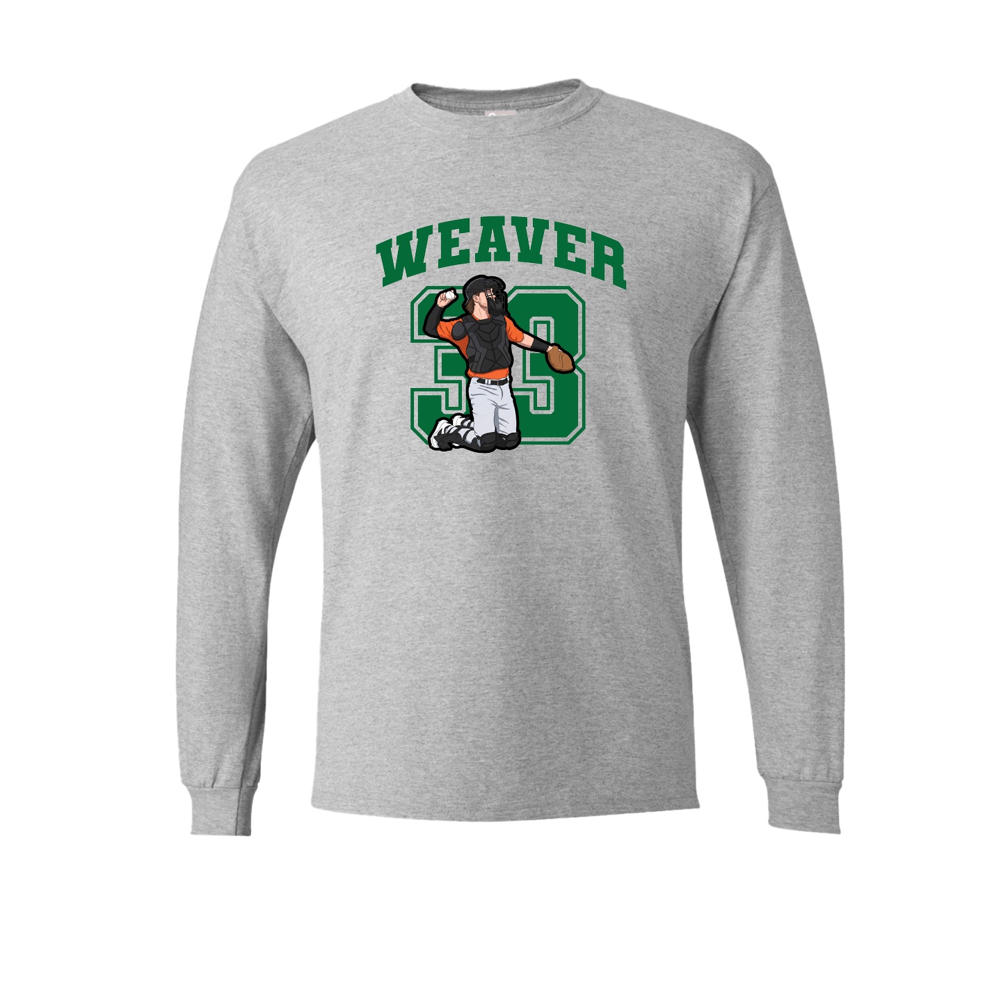 Long Sleeve Tee — Number in Grey