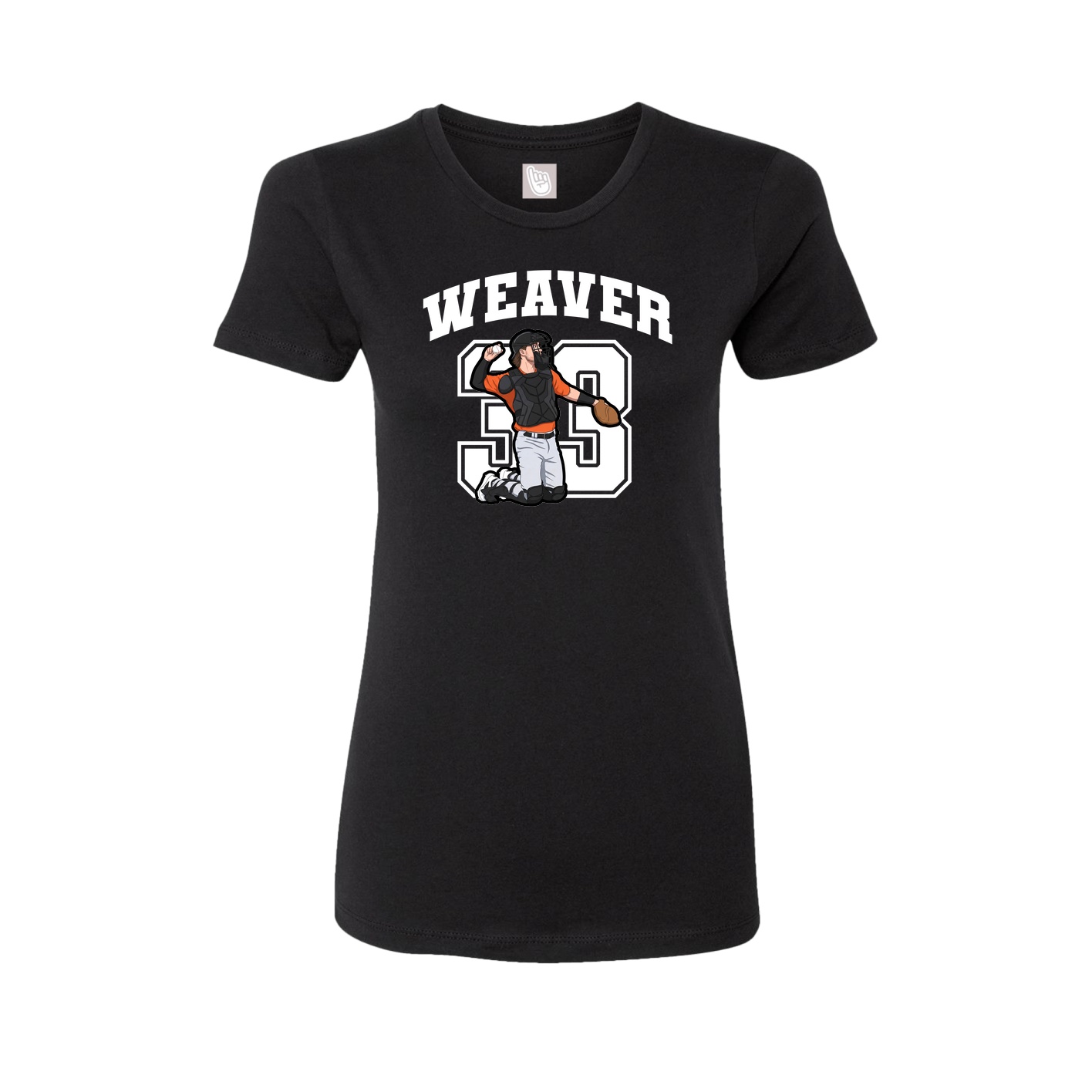 Womens Tee — Number in Black