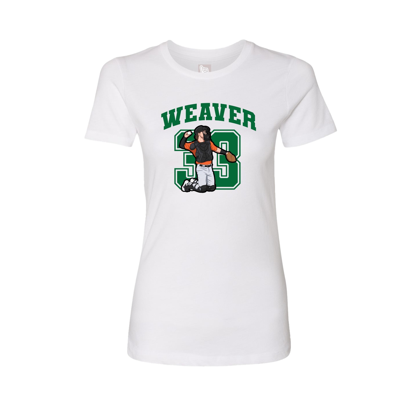 Womens Tee — Number in White