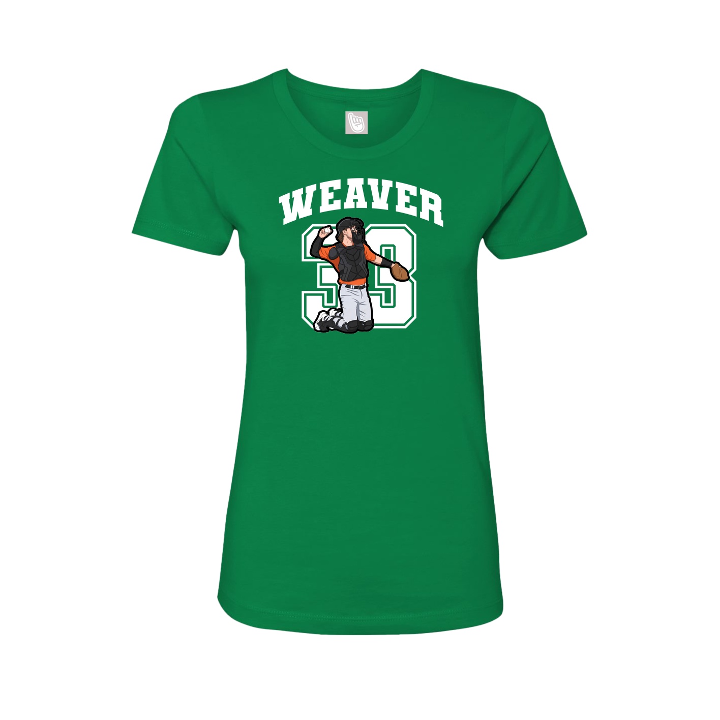 Womens Tee — Number in Green