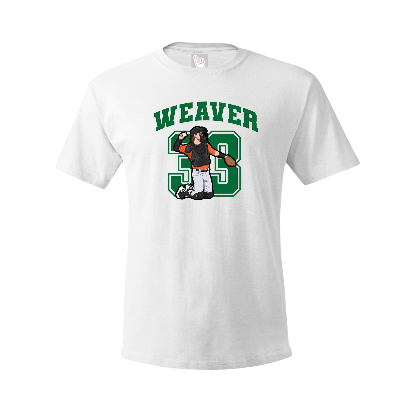 Youth Tee — Number in White