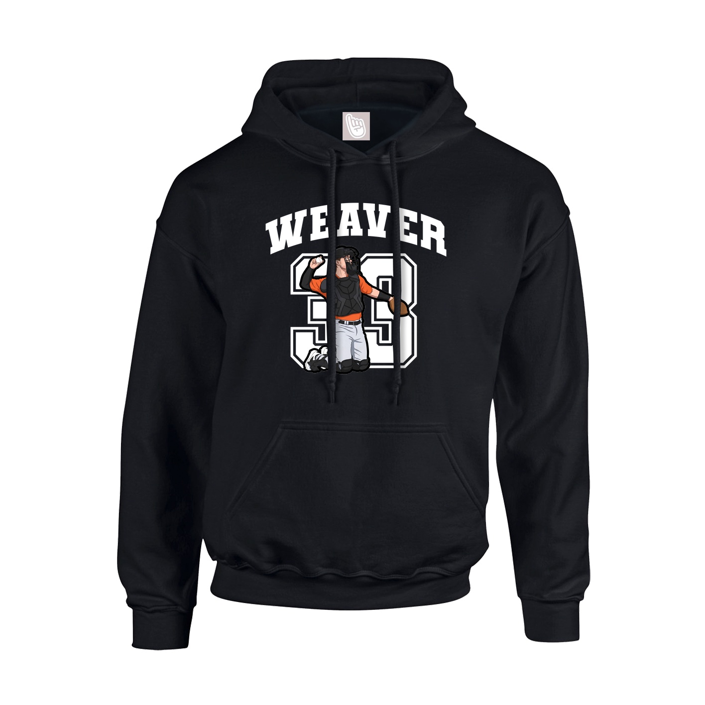 Youth Hoodie — Number in Black