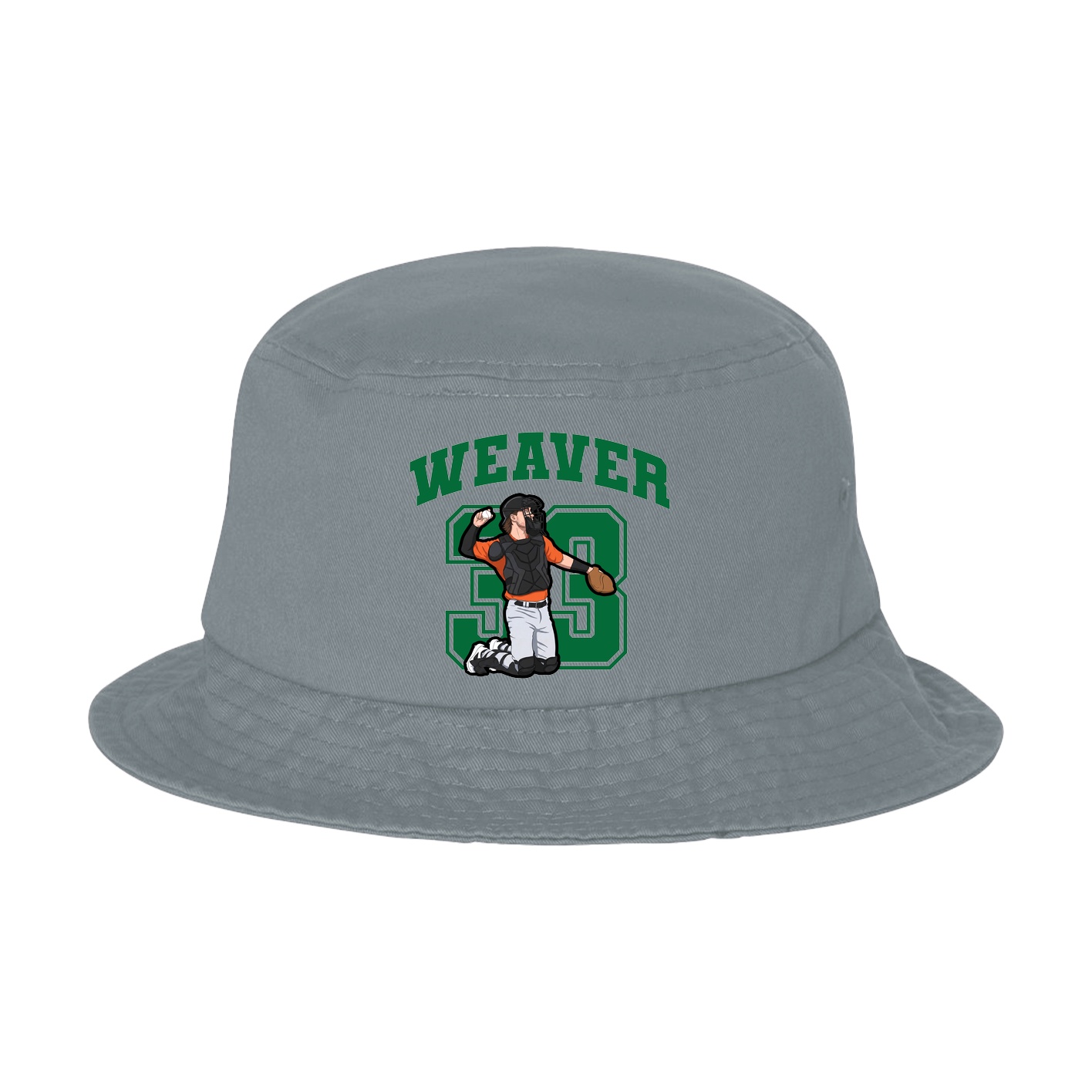Bucket Cap — Number in Grey