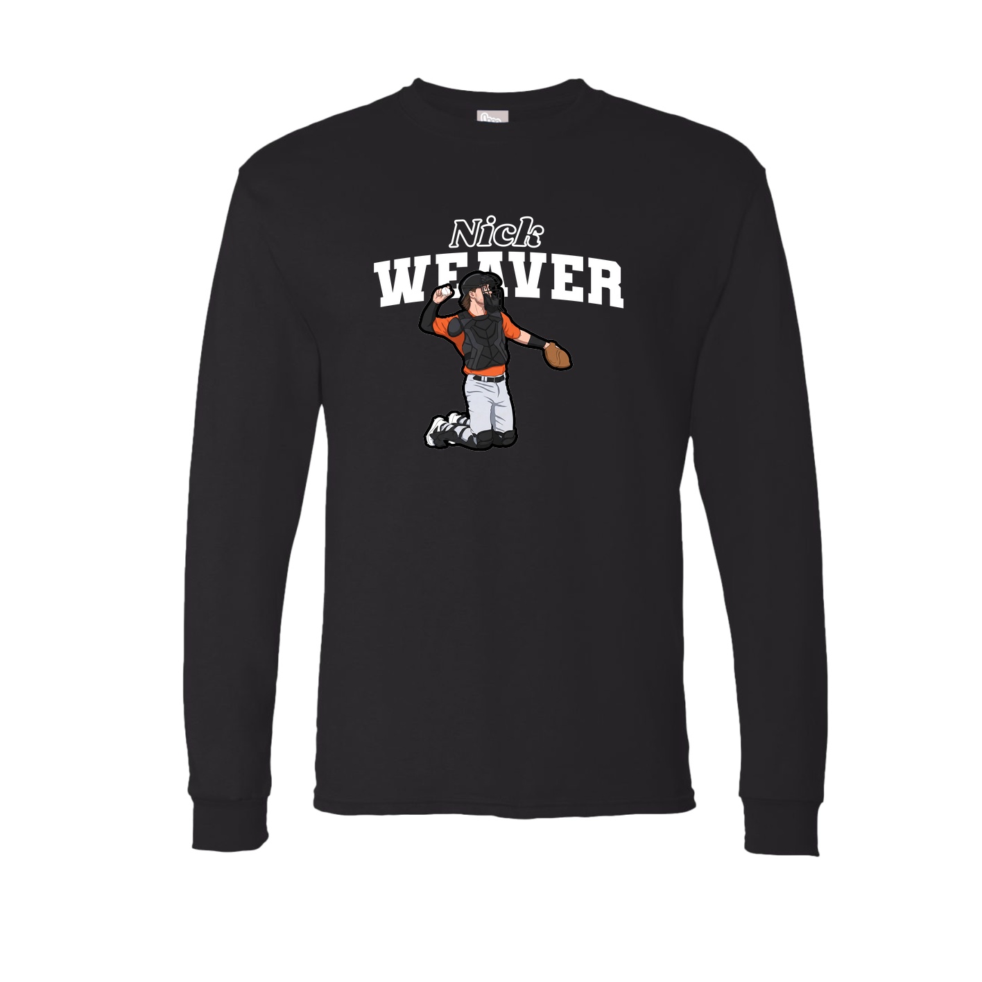 Long Sleeve Tee — Name Arch in Black