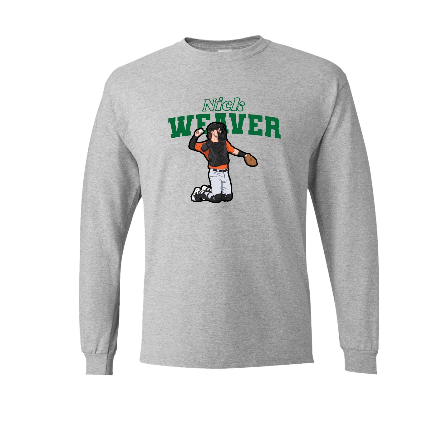 Long Sleeve Tee — Name Arch in Grey