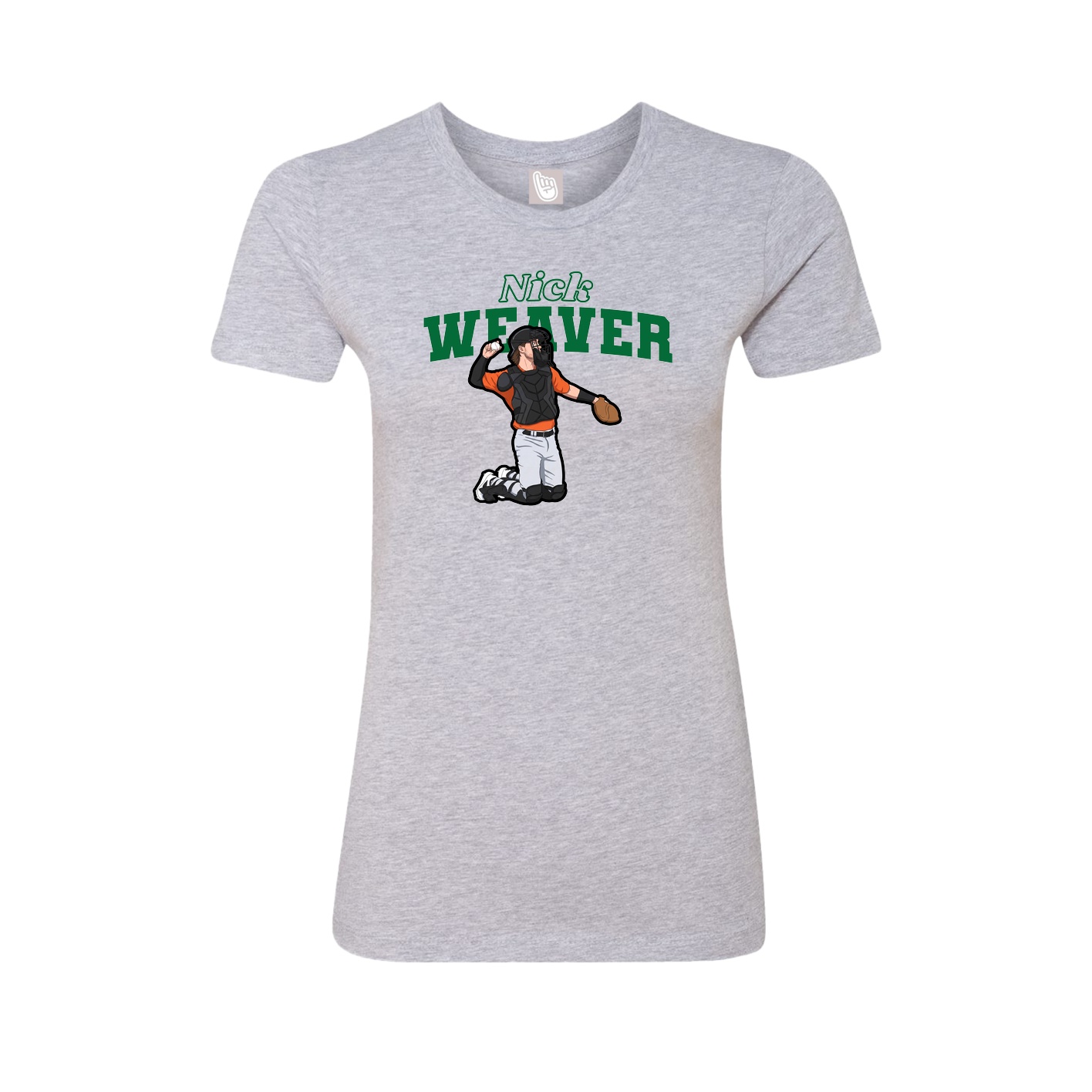 Womens Tee — Name Arch in Grey