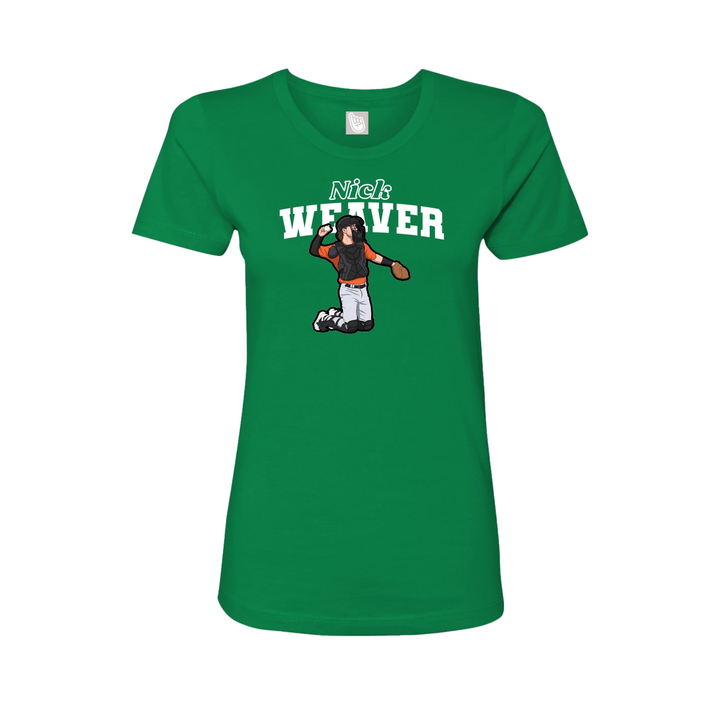 Womens Tee — Name Arch in Green