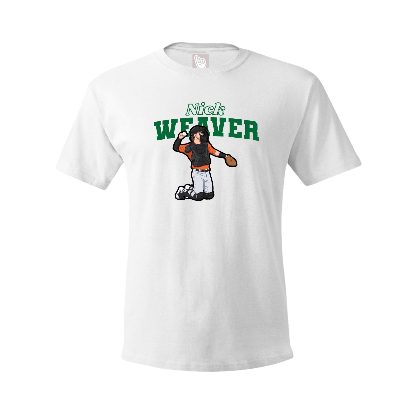 Youth Tee — Name Arch in White