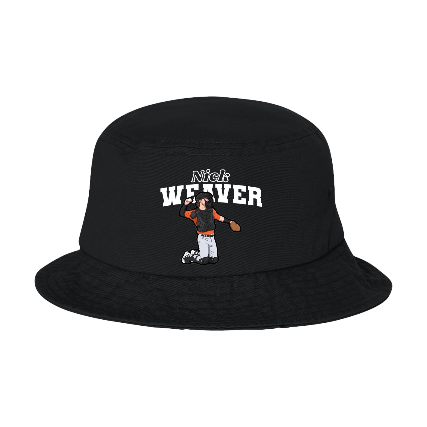 Bucket Cap — Name Arch in Black