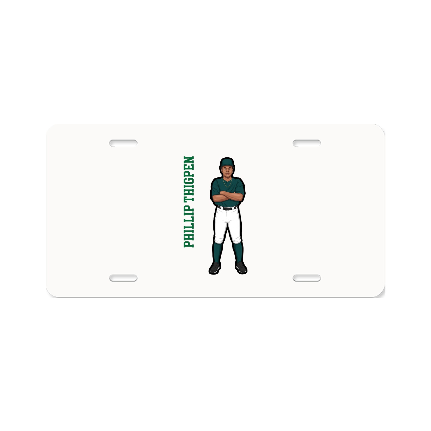 License Plate — Name Vertical in Classic