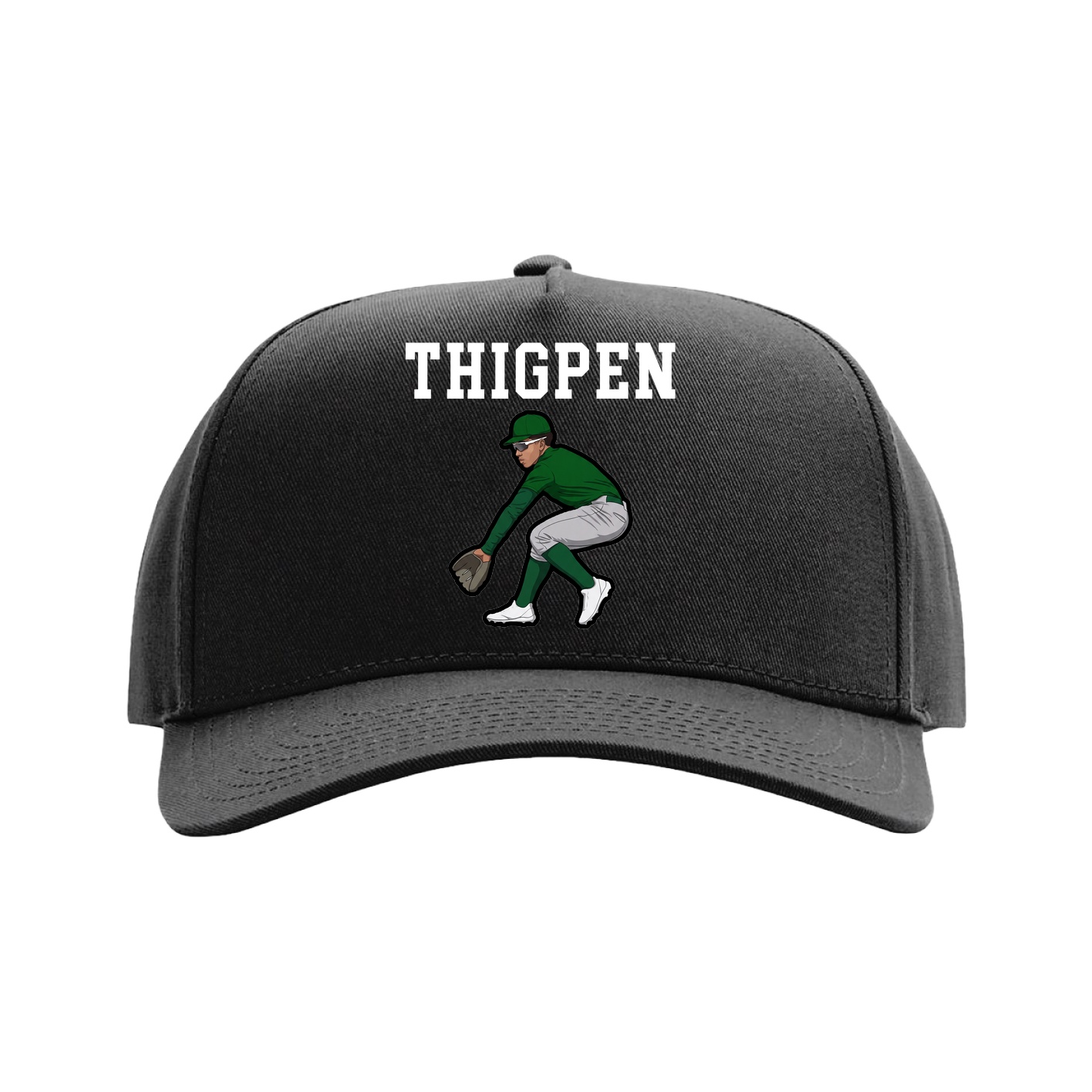 Full Fabric Five-Panel Champ Cap — Shirsey in Black