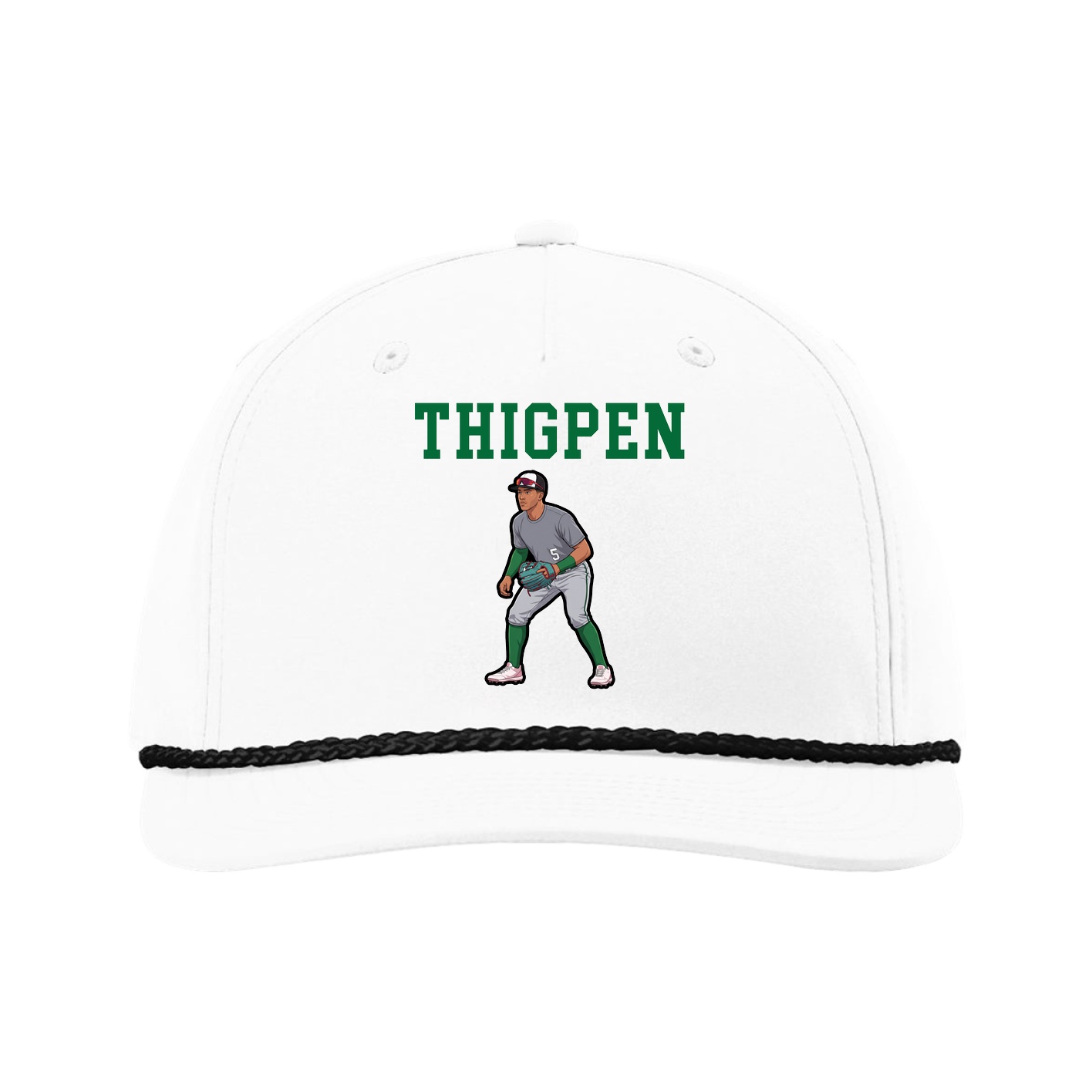 Five-Panel Classic Rope Cap — Shirsey in White