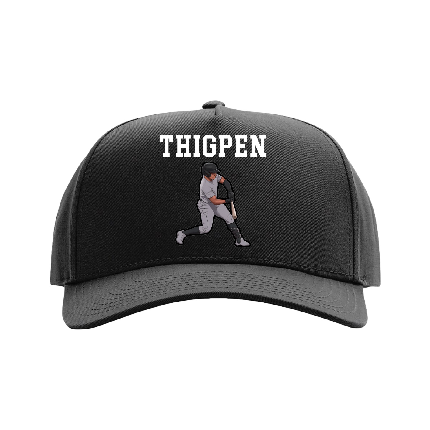 Full Fabric Five-Panel Champ Cap — Shirsey in Black