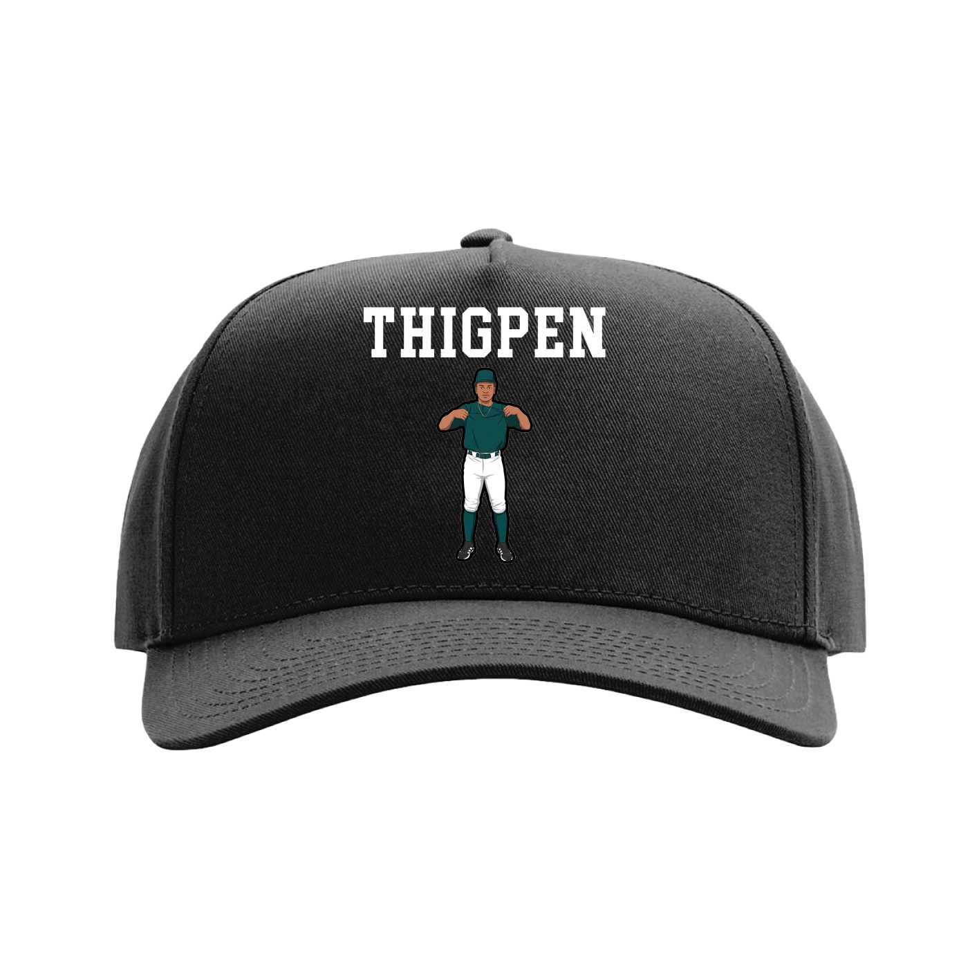 Full Fabric Five-Panel Champ Cap — Shirsey in Black