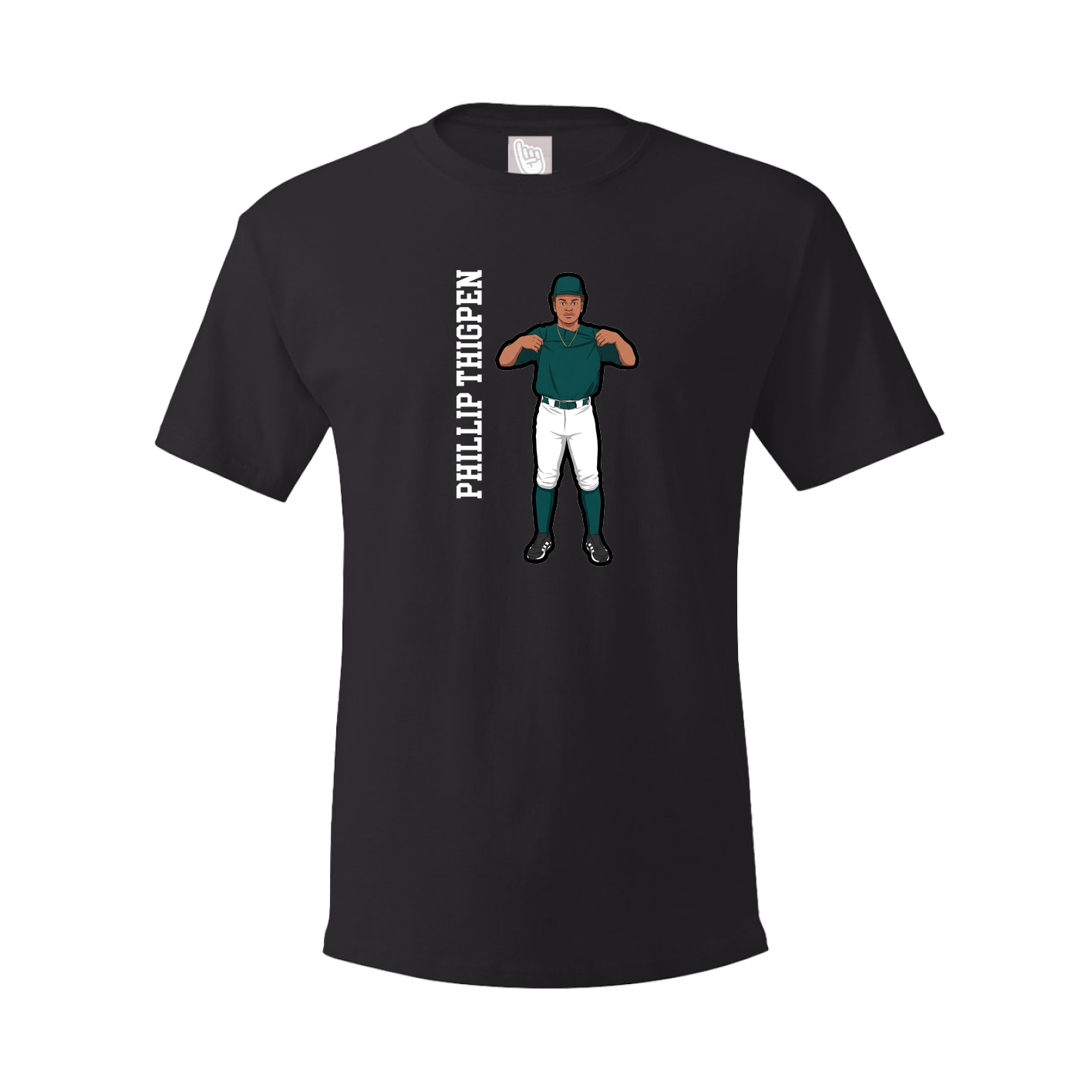 Youth Tee — Name Vertical in Black