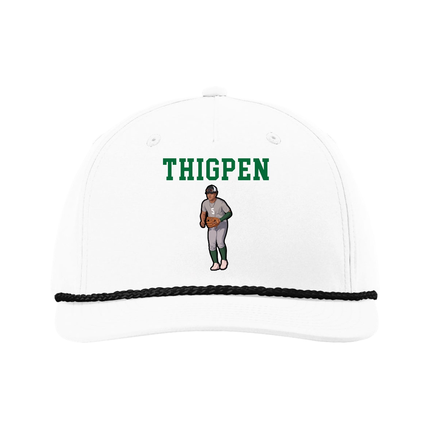 Five-Panel Classic Rope Cap — Shirsey in White