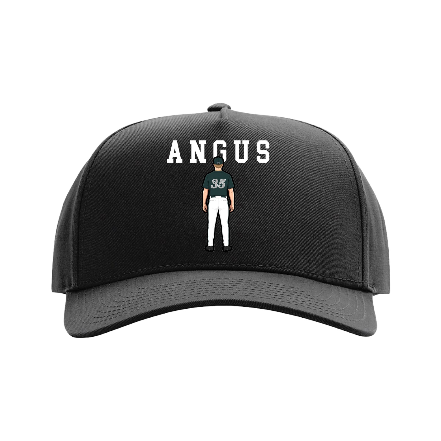 Full Fabric Five-Panel Champ Cap — Shirsey in Black