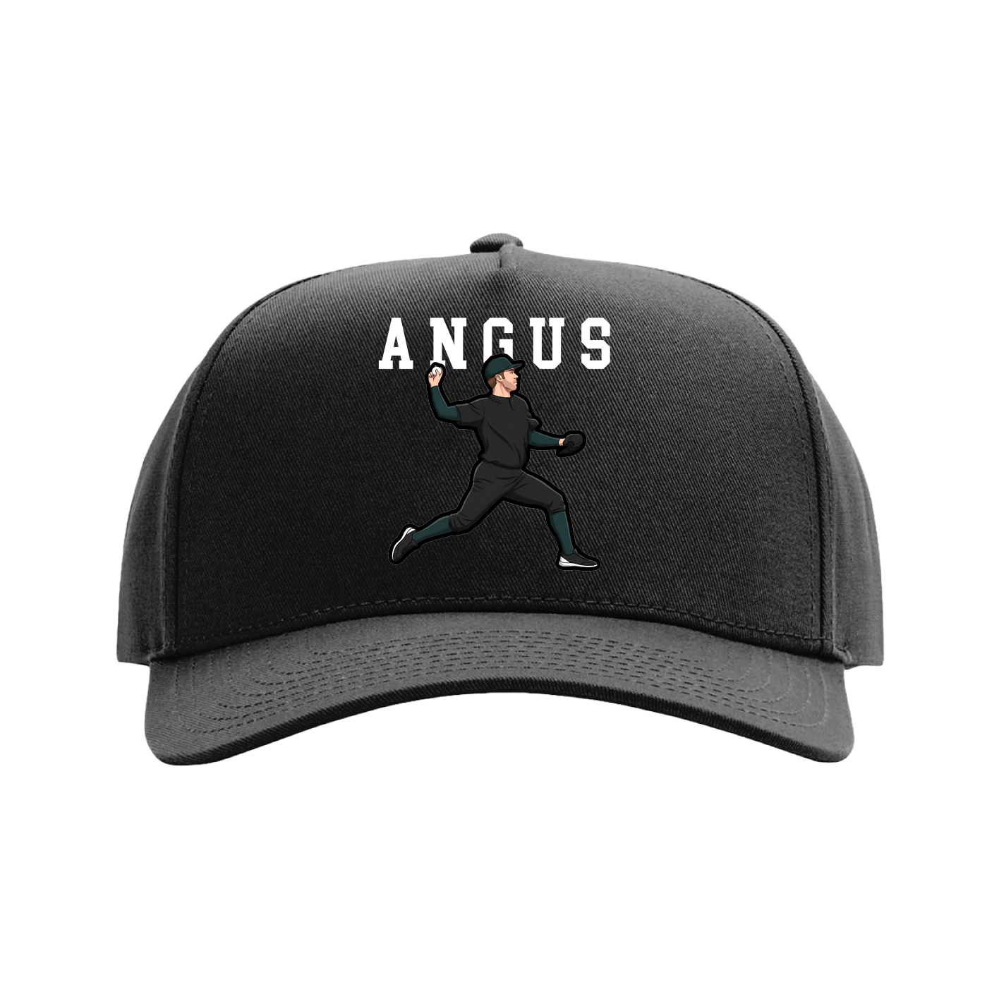 Full Fabric Five-Panel Champ Cap — Shirsey in Black