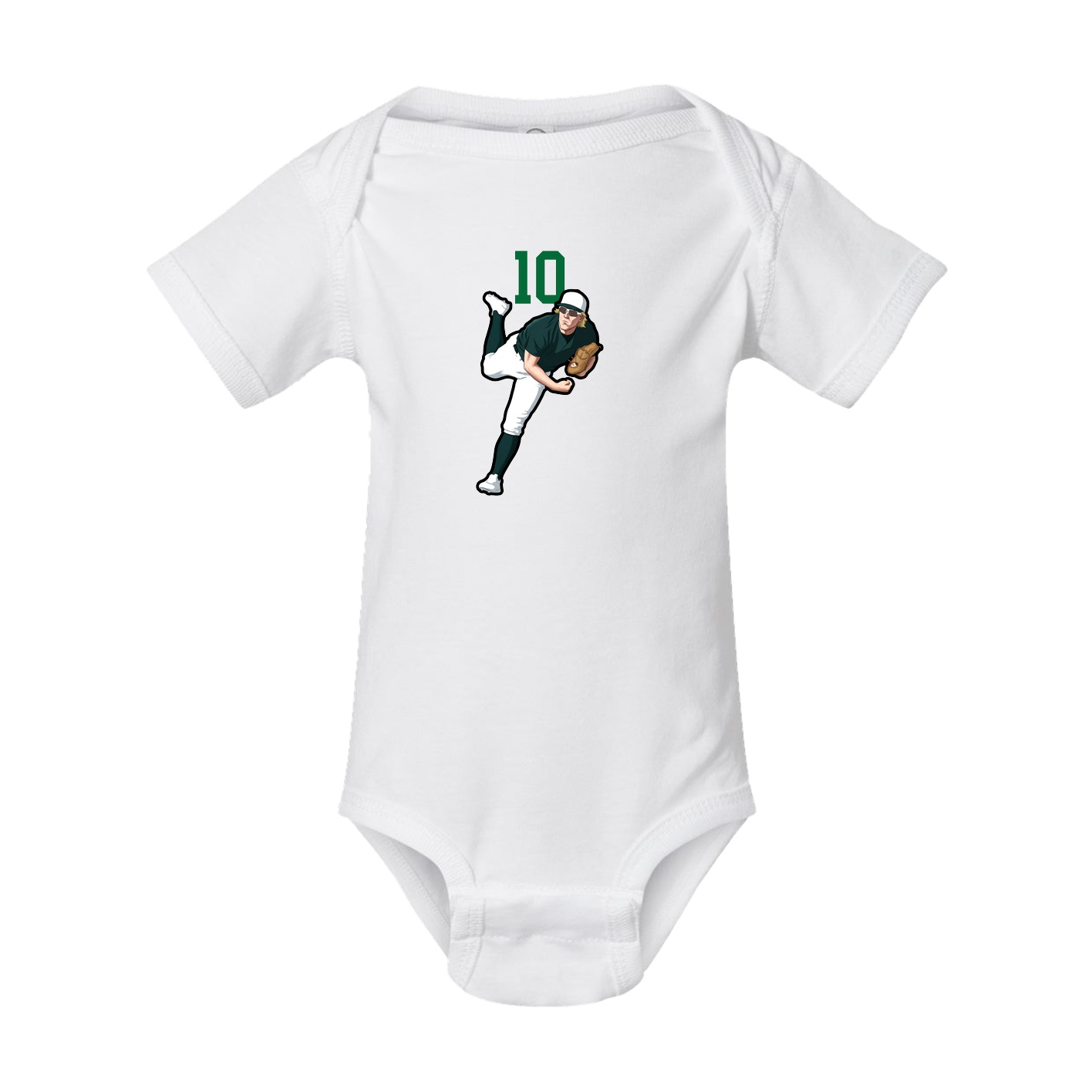 Baby Onesie — Number Top in White