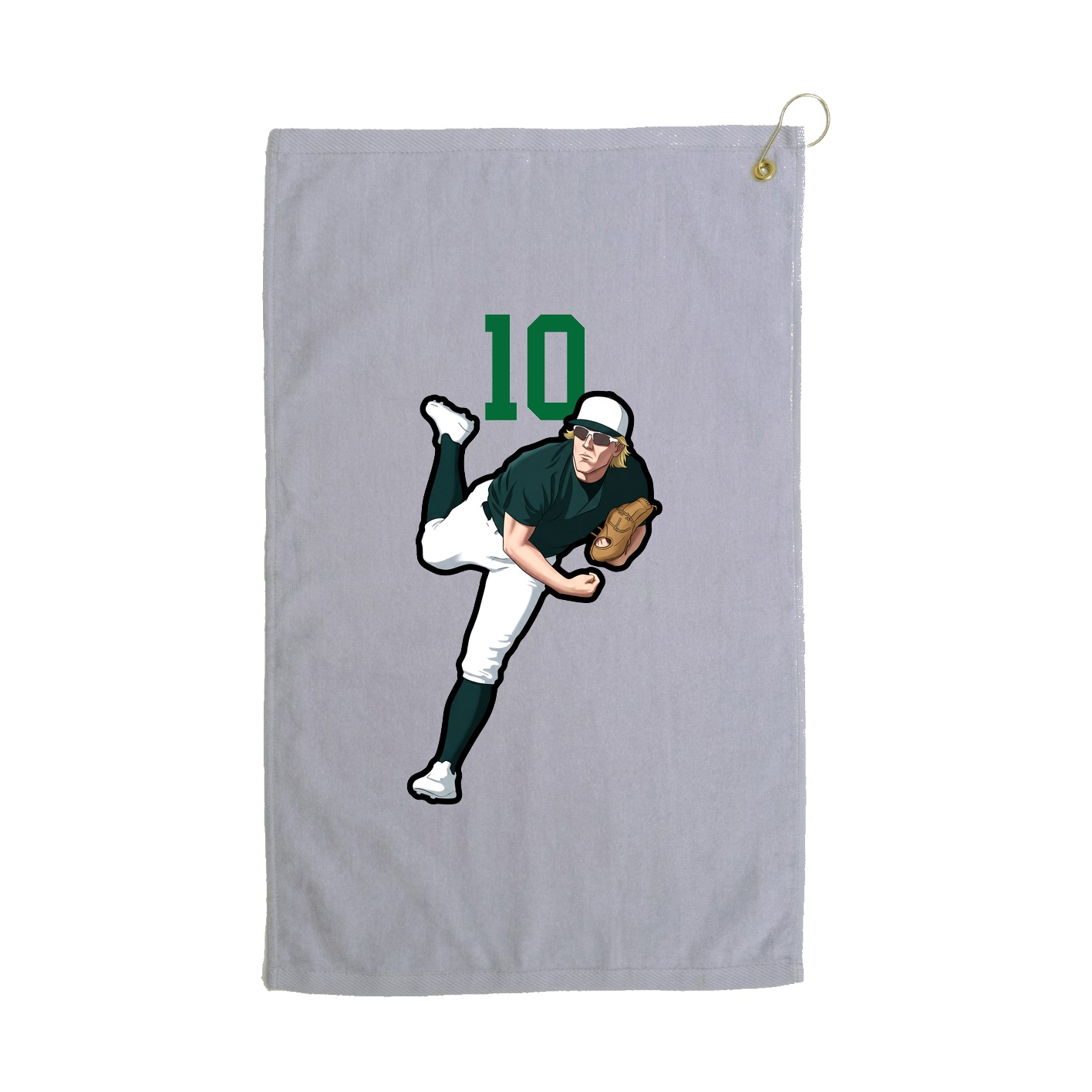Golf Towel — Number Top in Grey