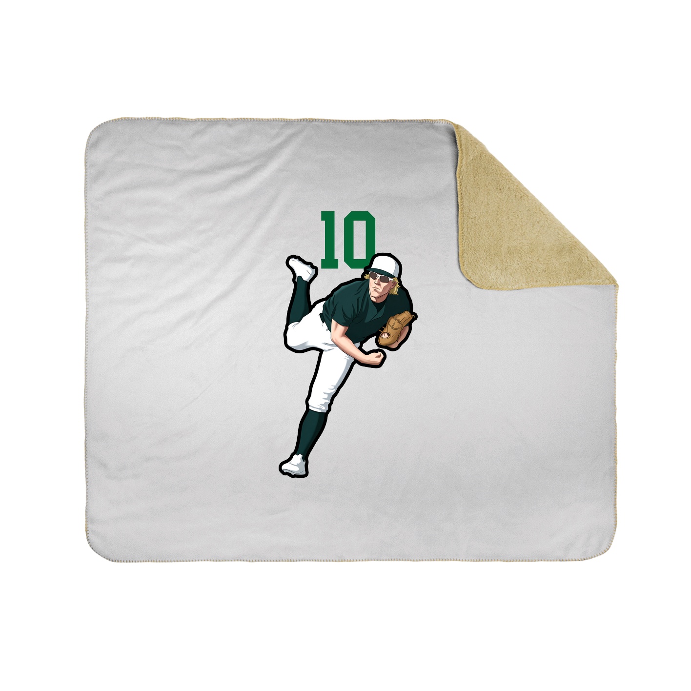 Throw Blanket — Number Top in White