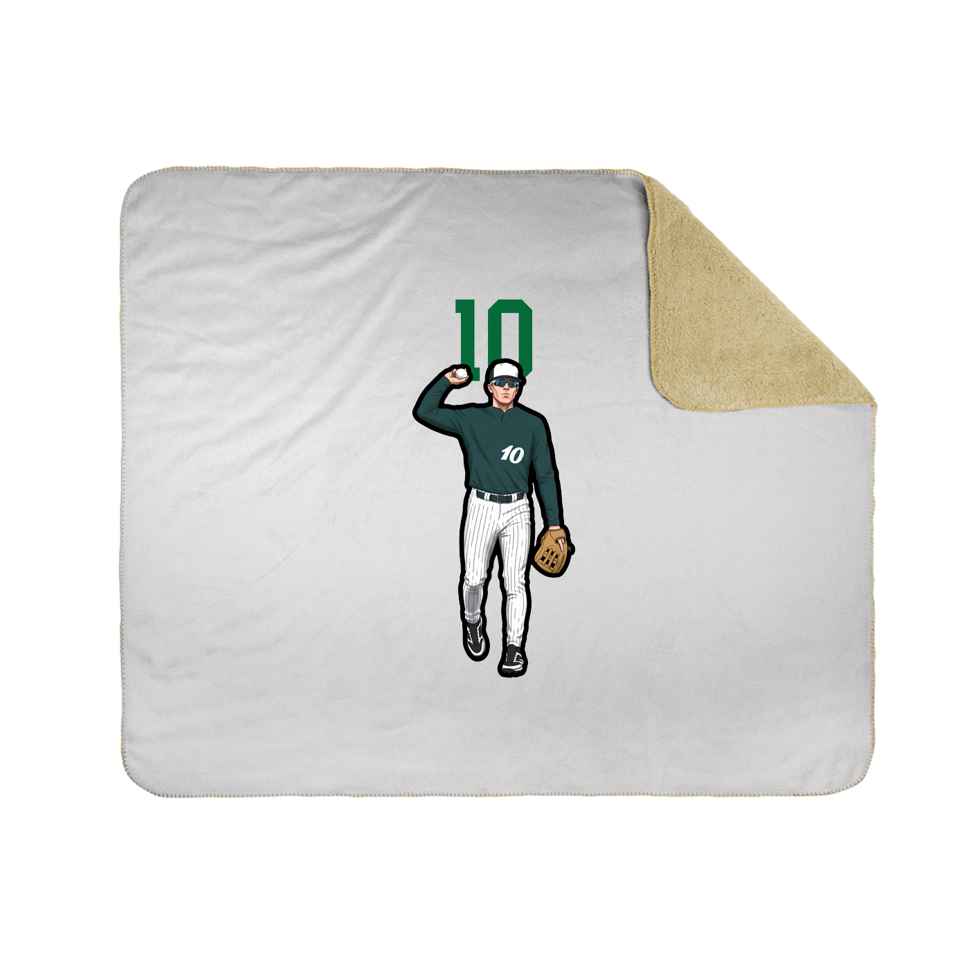Throw Blanket — Number Top in White
