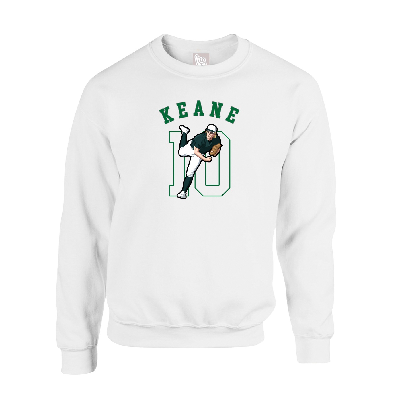 Fleece Crew — Shirsey Arch in White